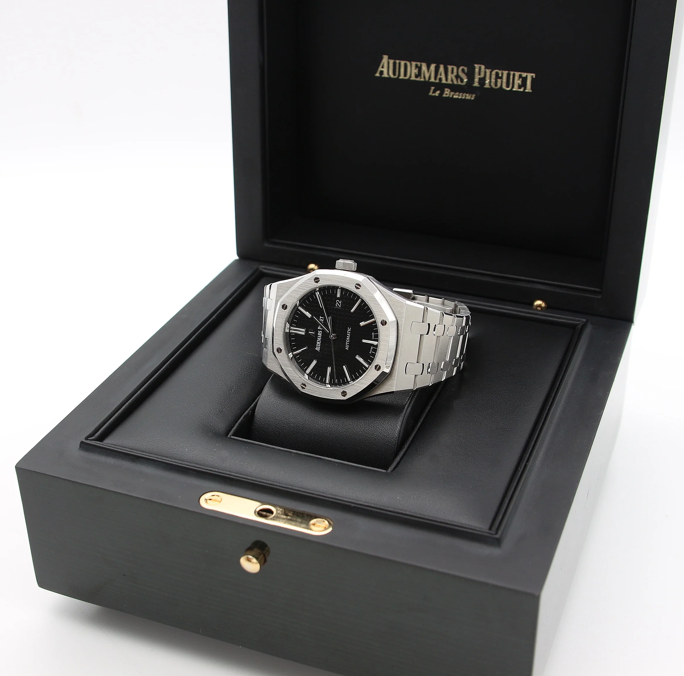 Audemars Piguet Royal Oak ref. 15400ST - Full Set - Black Dial - Image 2