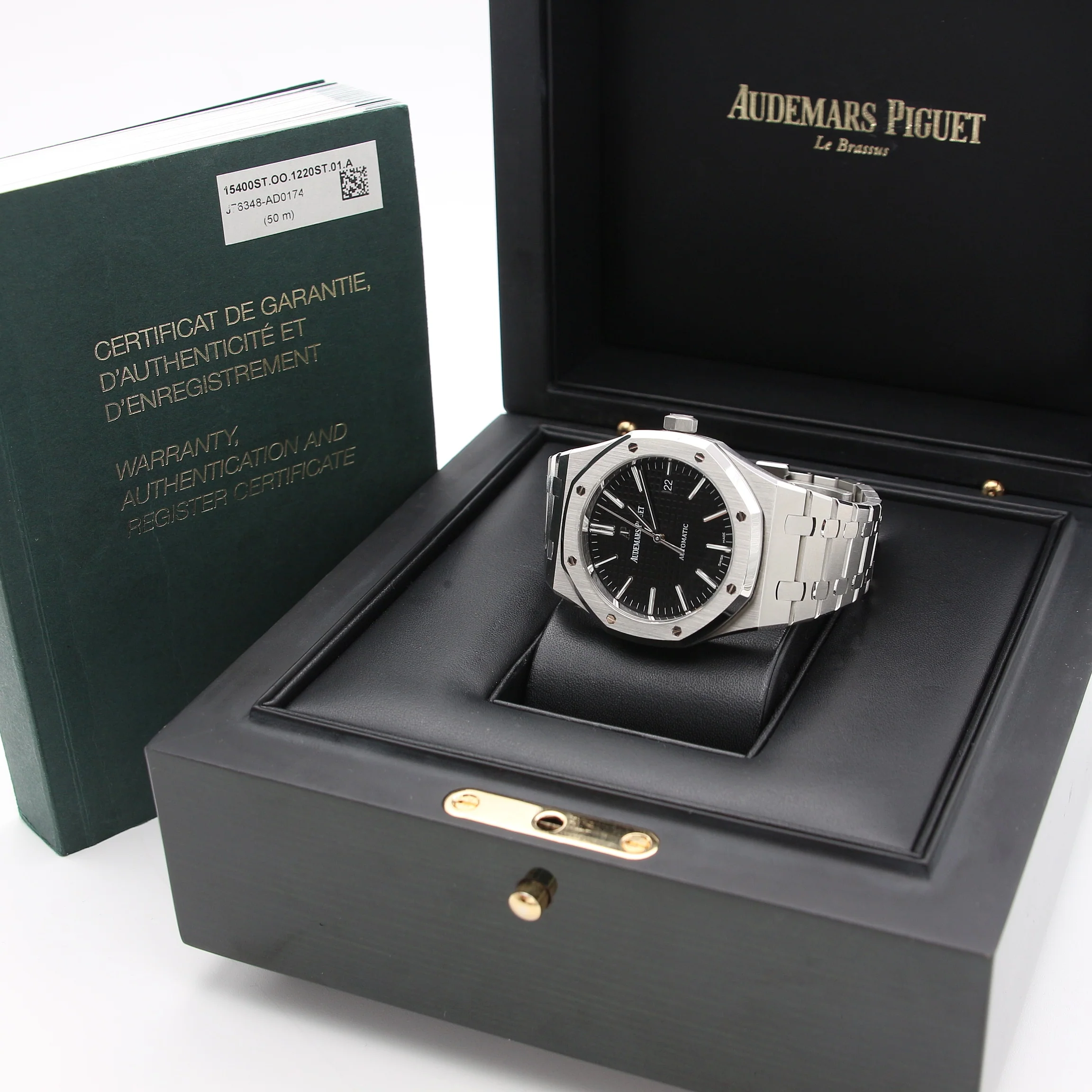 Audemars Piguet Royal Oak ref. 15400ST - Full Set - Black Dial - Image 3