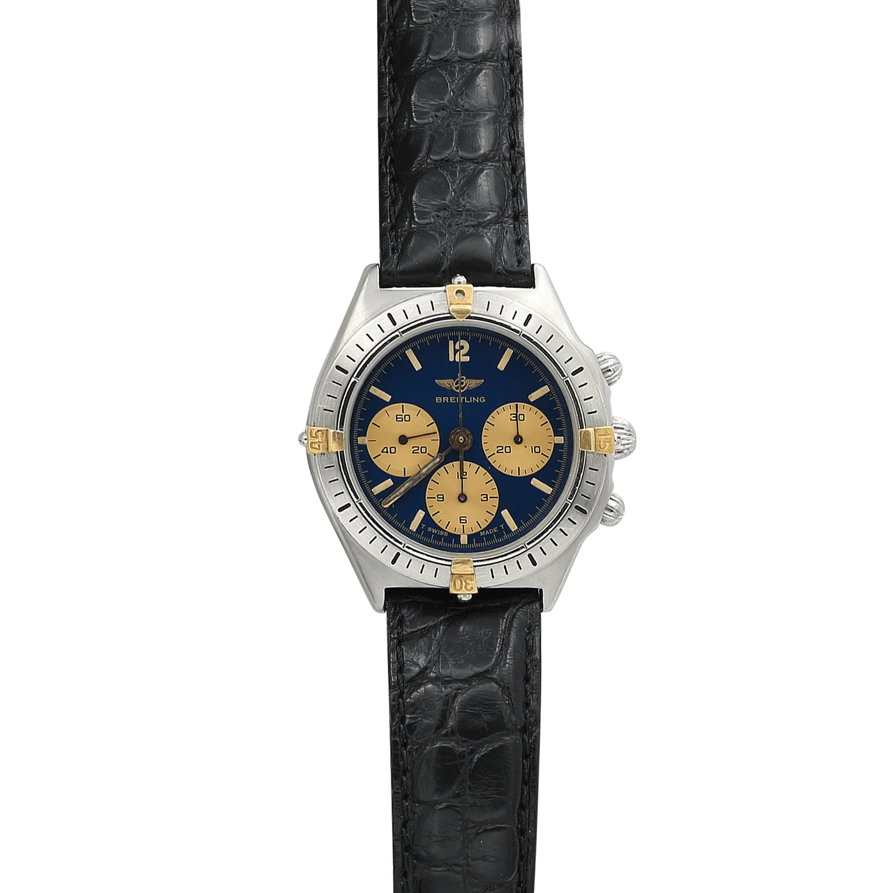 Breitling Callisto Chronograph ref. 80520 - Blue dial Leather strap