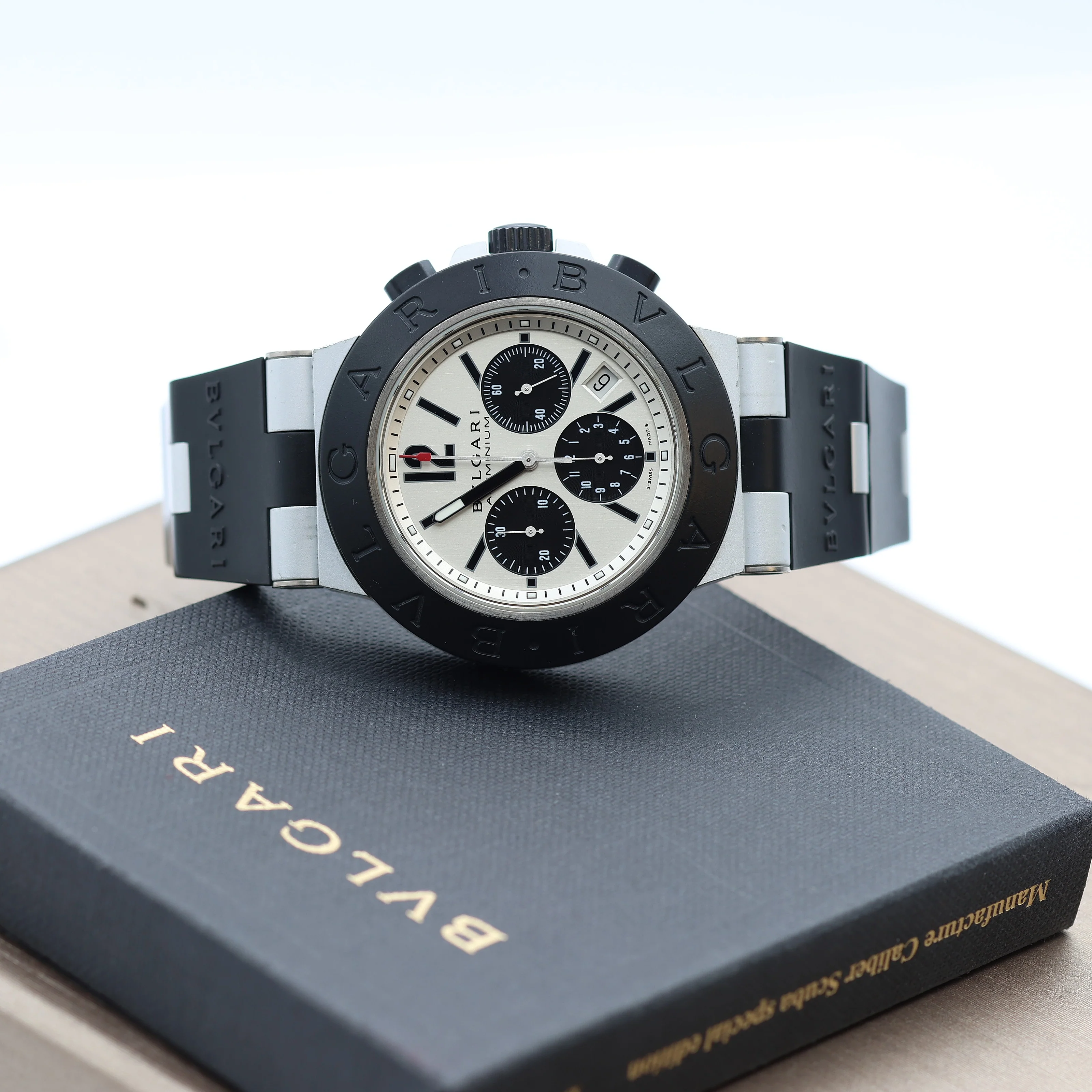 Bulgari Diagono Chronograph ref. AC 44 TA Silver Dial - Full Set - Image 8