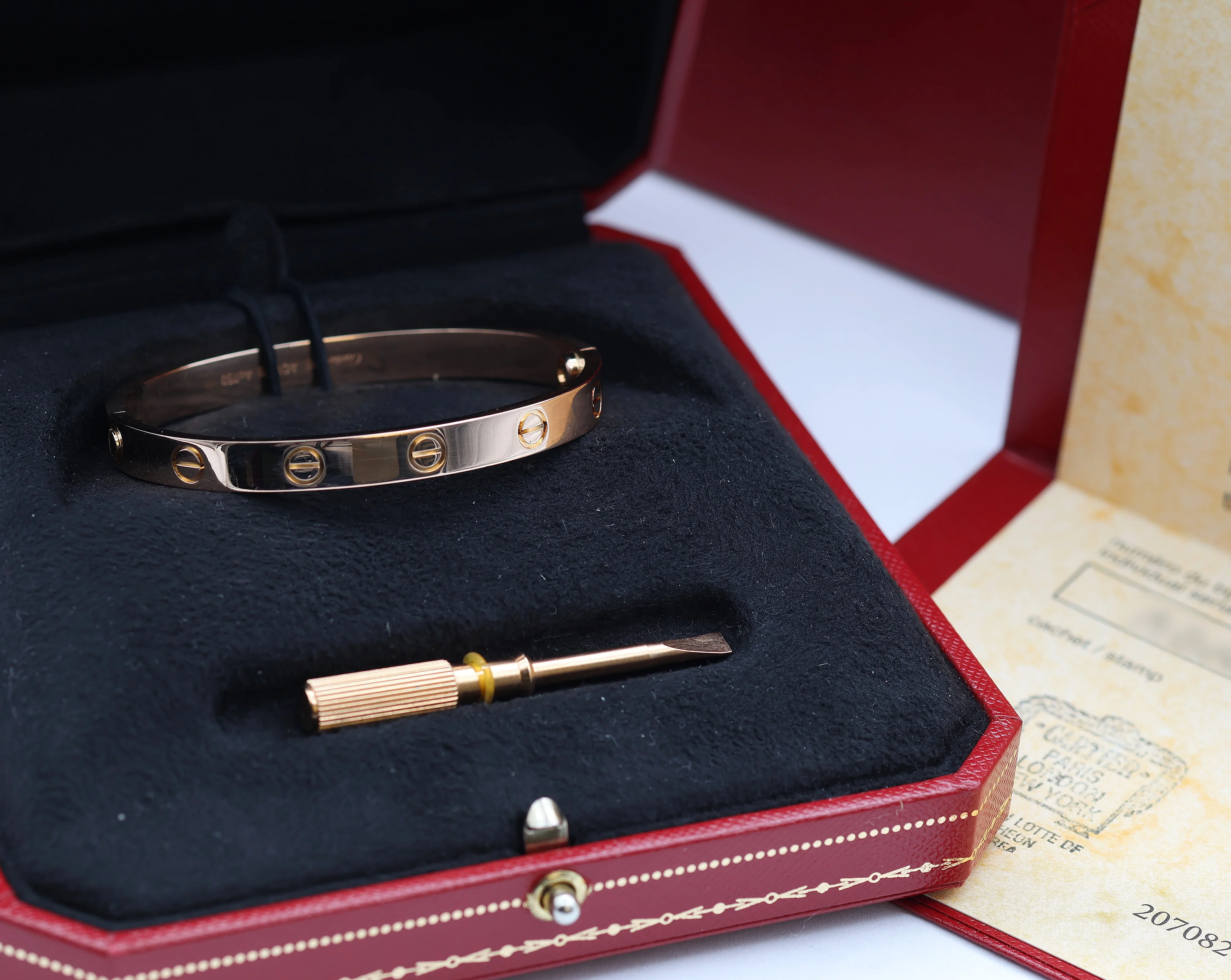 Cartier Love Bracelet 750PG - 16 - with Box and Certificate + Screwdriver - Image 5