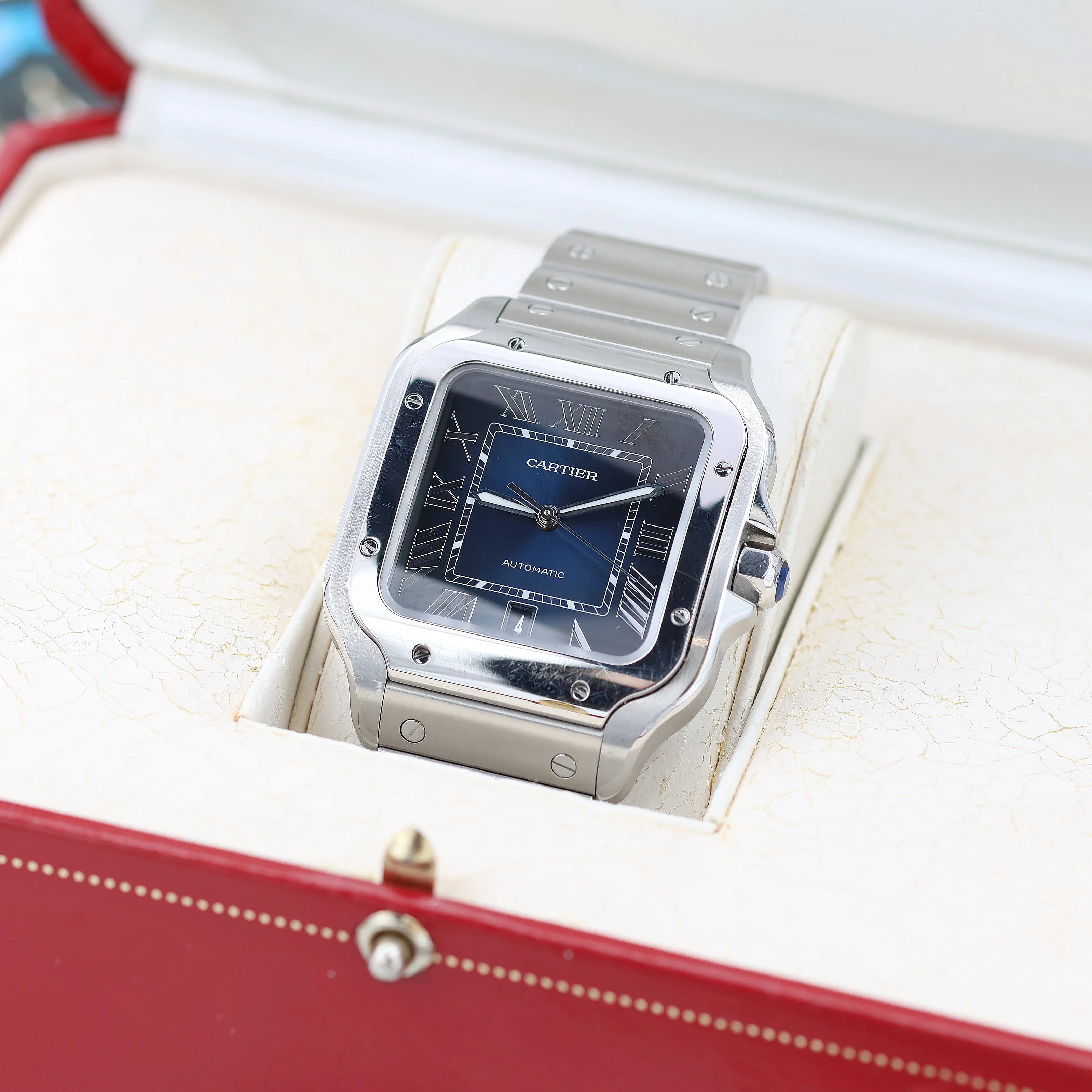 Cartier Santos Blue Dial ref. WSSA0030 - Blue Dial - Image 3