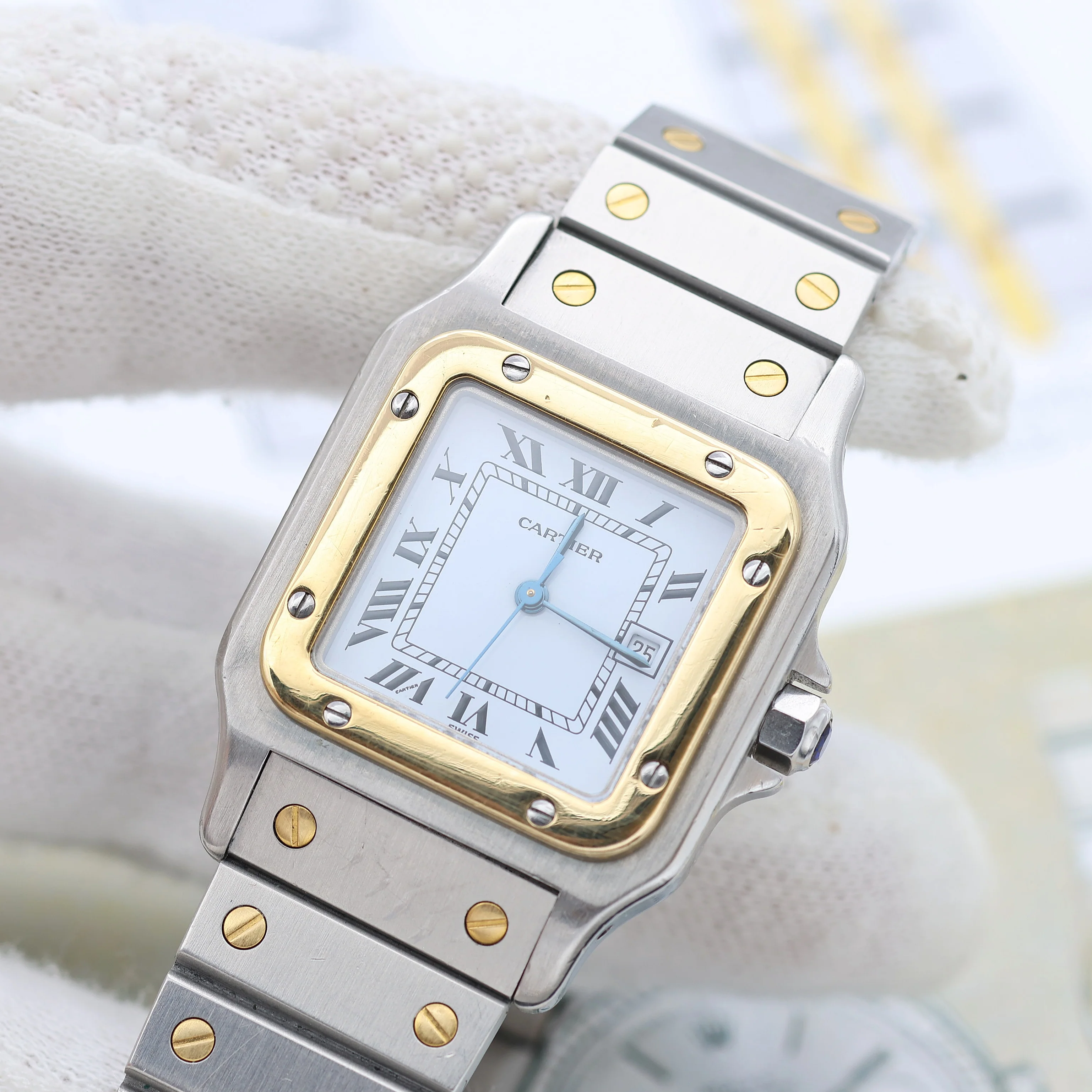 Cartier Santos Carree Automatic ref. 2961 with Bracelet - Image 3
