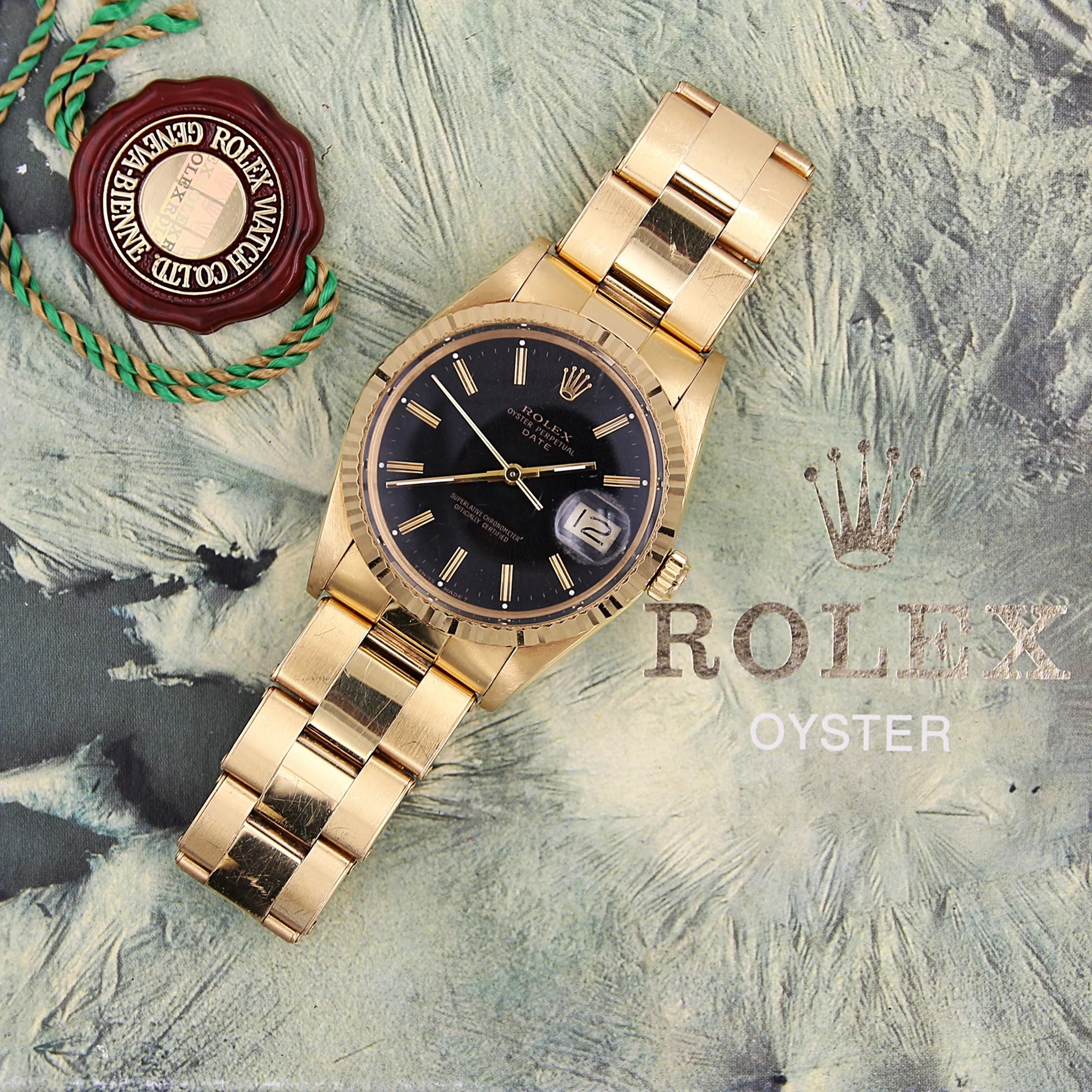 Rolex Date Gold ref. 15038 with Gold Bracelet - Image 7