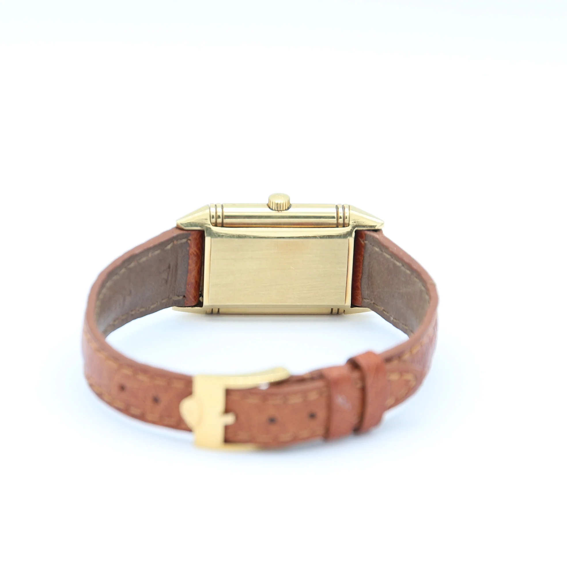Jaeger Le-Coultre Reverso Lady 18k Gold Quarz Ref. 260.1.08 Leather Strap - Image 8