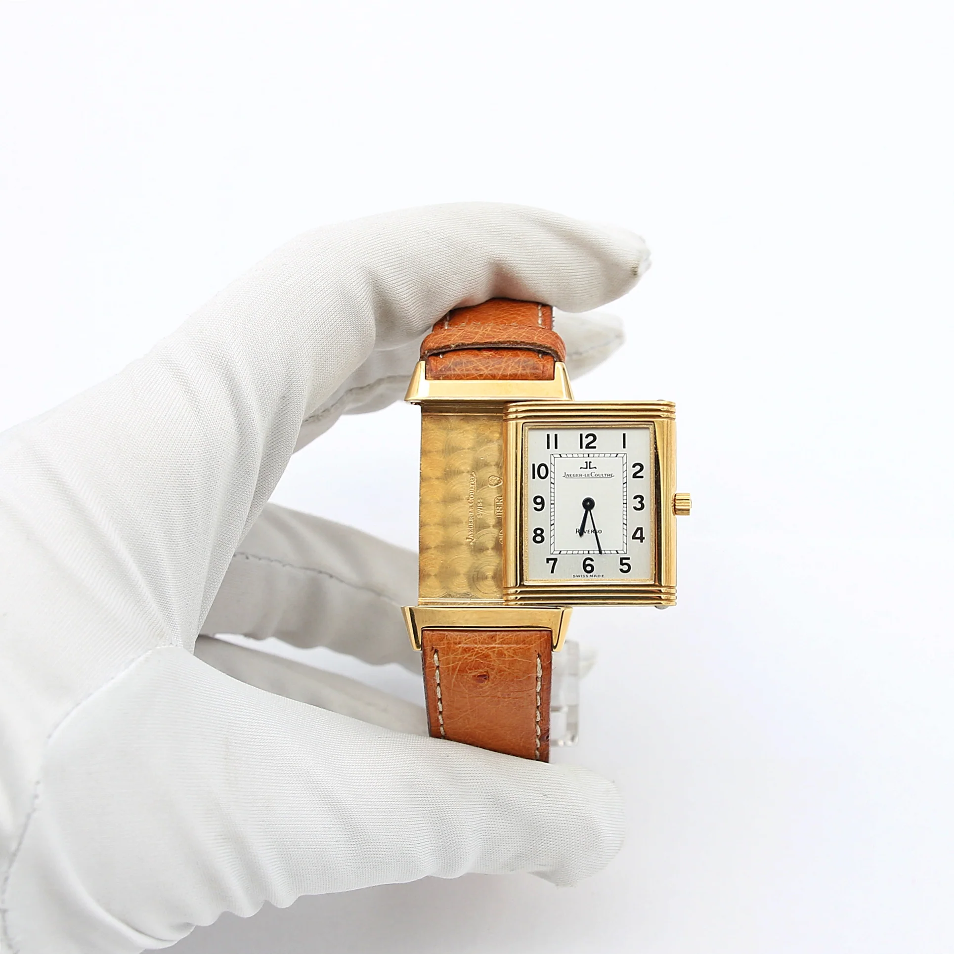 Jaeger-LeCoultre Reverso Classique ref. 250.1.86 18K Gold Leather strap - Image 2