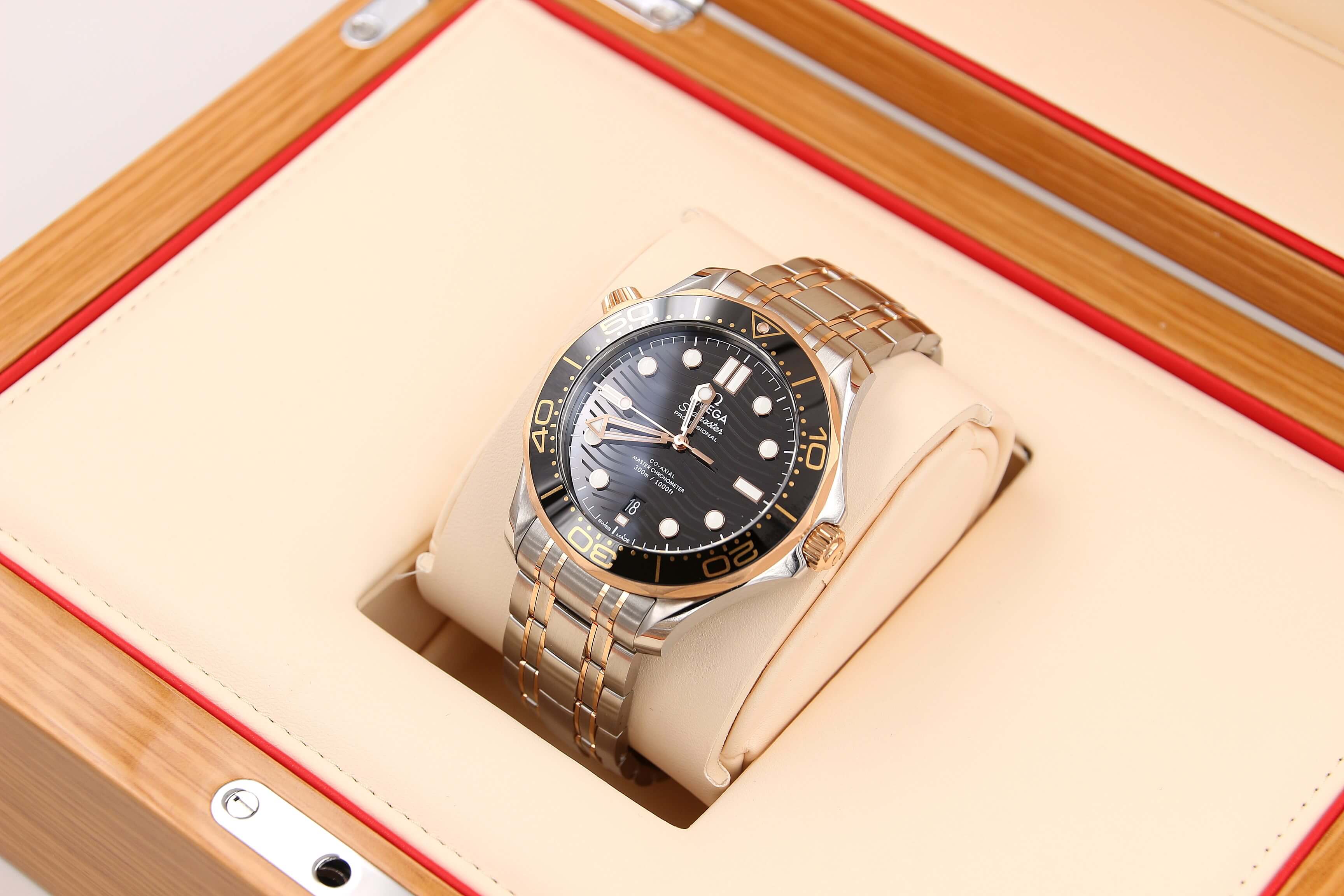 Omega Seamaster Co-axial ref. 210.20.42.20.01.001 Steel/Gold - Image 2