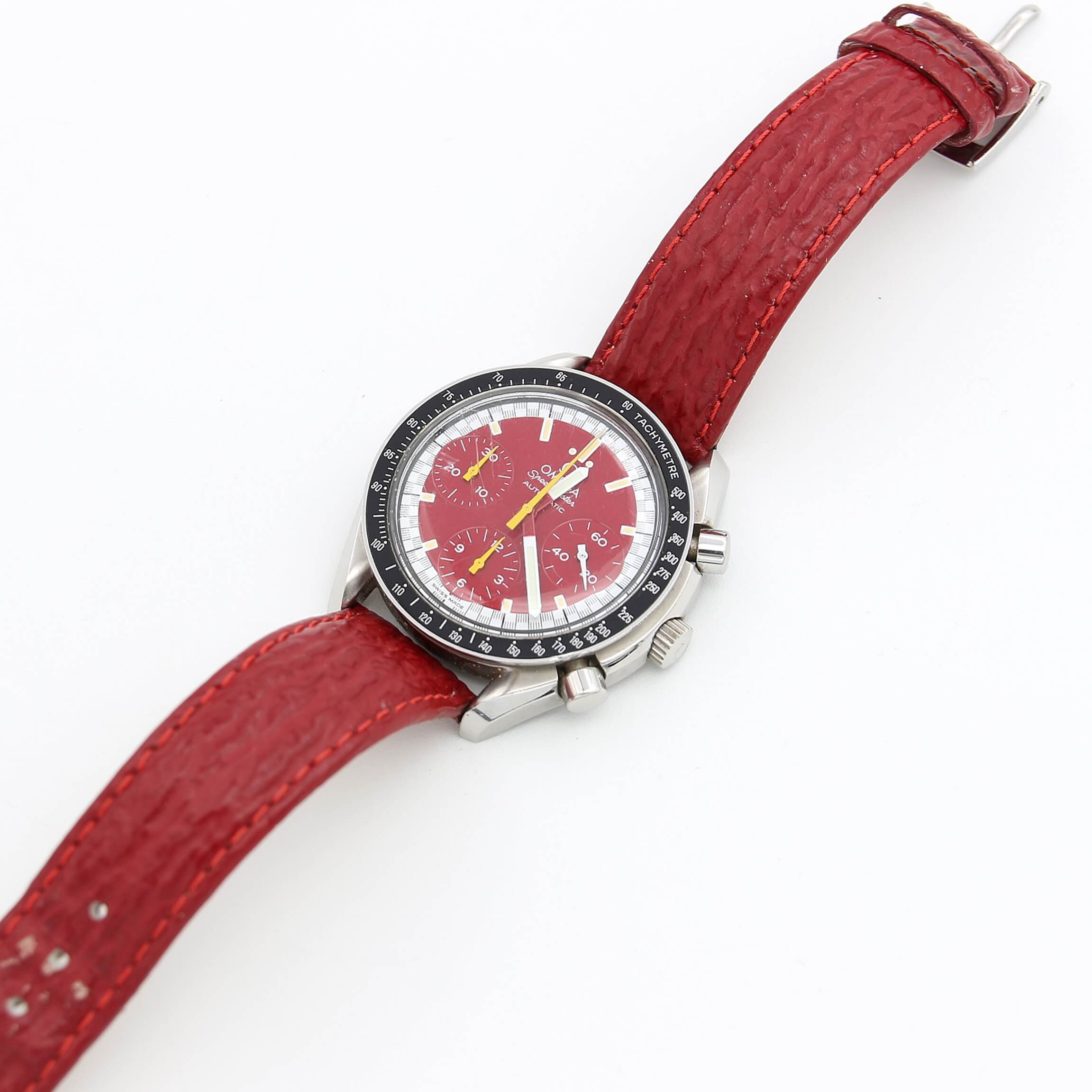 Omega Speedmaster ref. 175.0032.1 Red Dial Schumacher Edition – Leather strap - Image 3