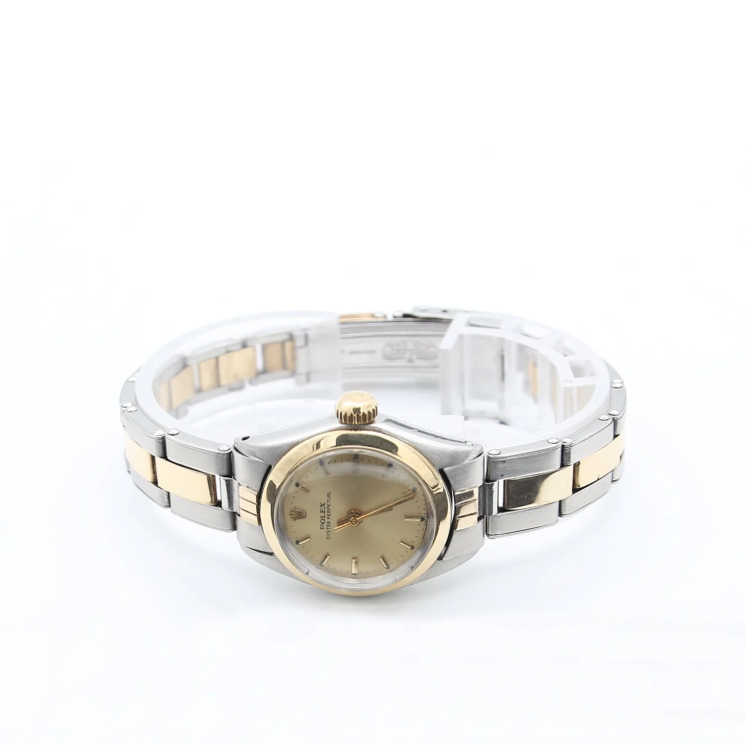 Rolex Oyster Perpetual Lady ref. 6618 Steel and Gold - Champagne Dial - Oyster Bracelet - Image 6