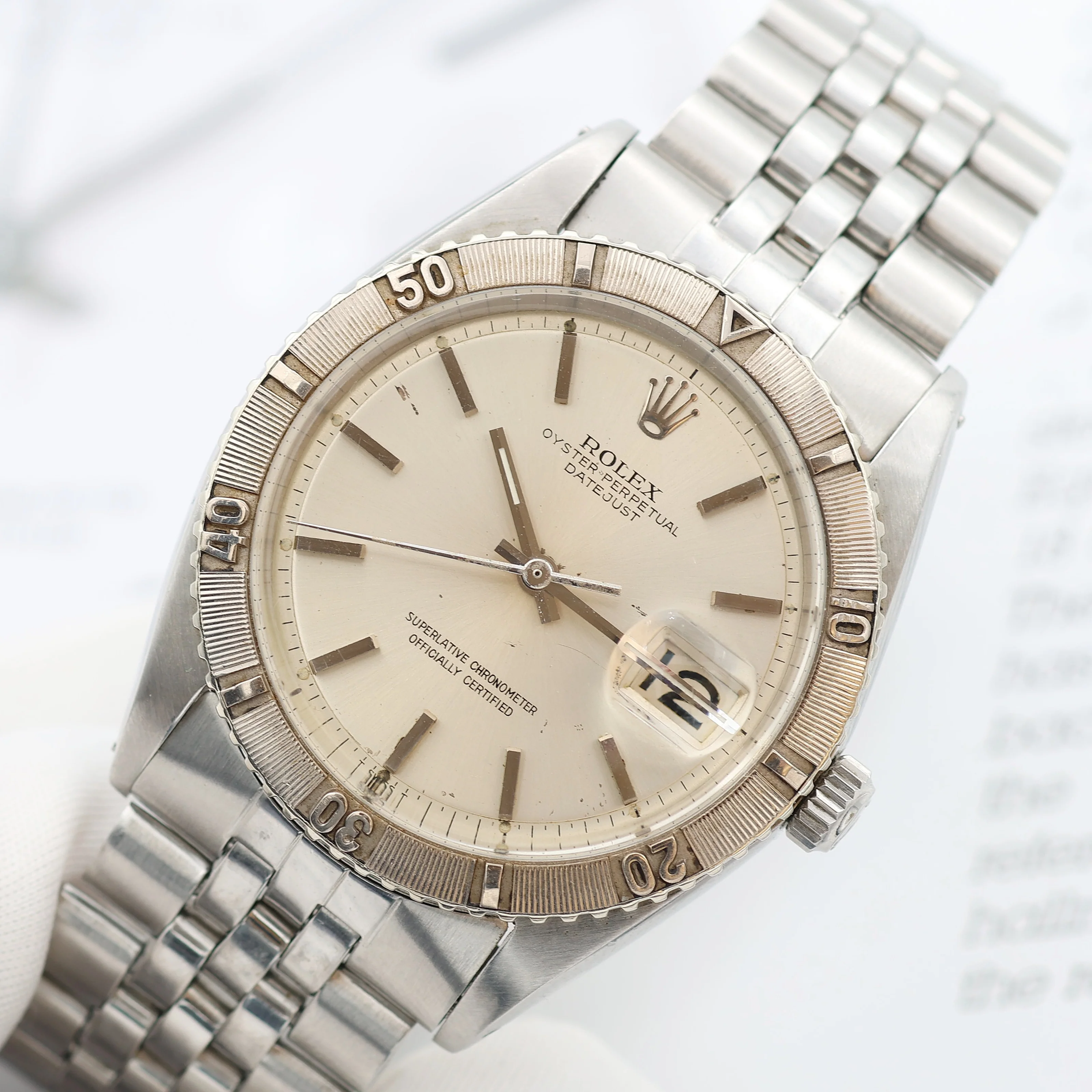ON SALE: Rolex Datejust Turn-O-Graph ref. 1625 Silver Dial - Jubilee Bracelet - Image 2