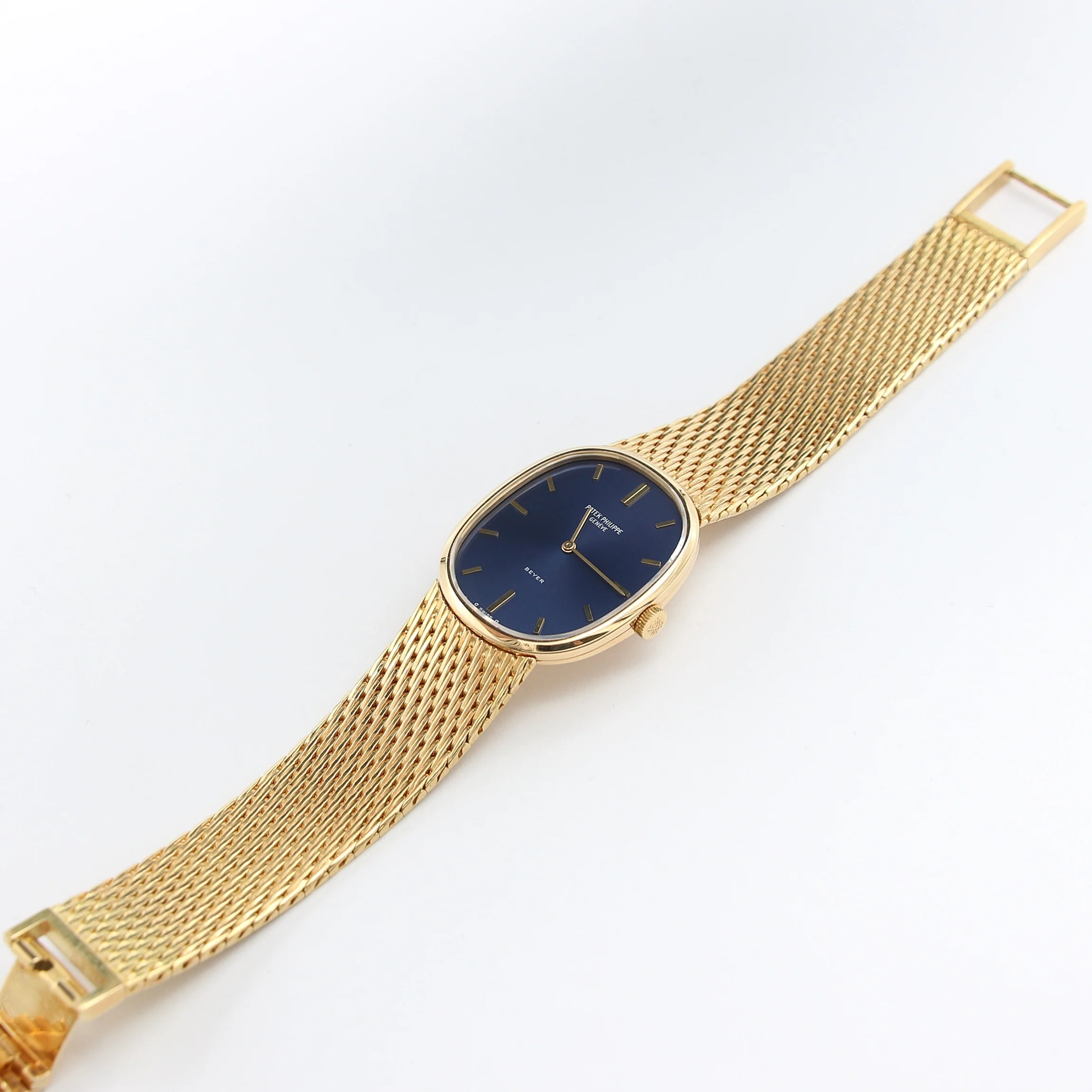 Patek Philippe Ellipse ref. 3748 - Blue dial Gold bracelet with extract - Image 3