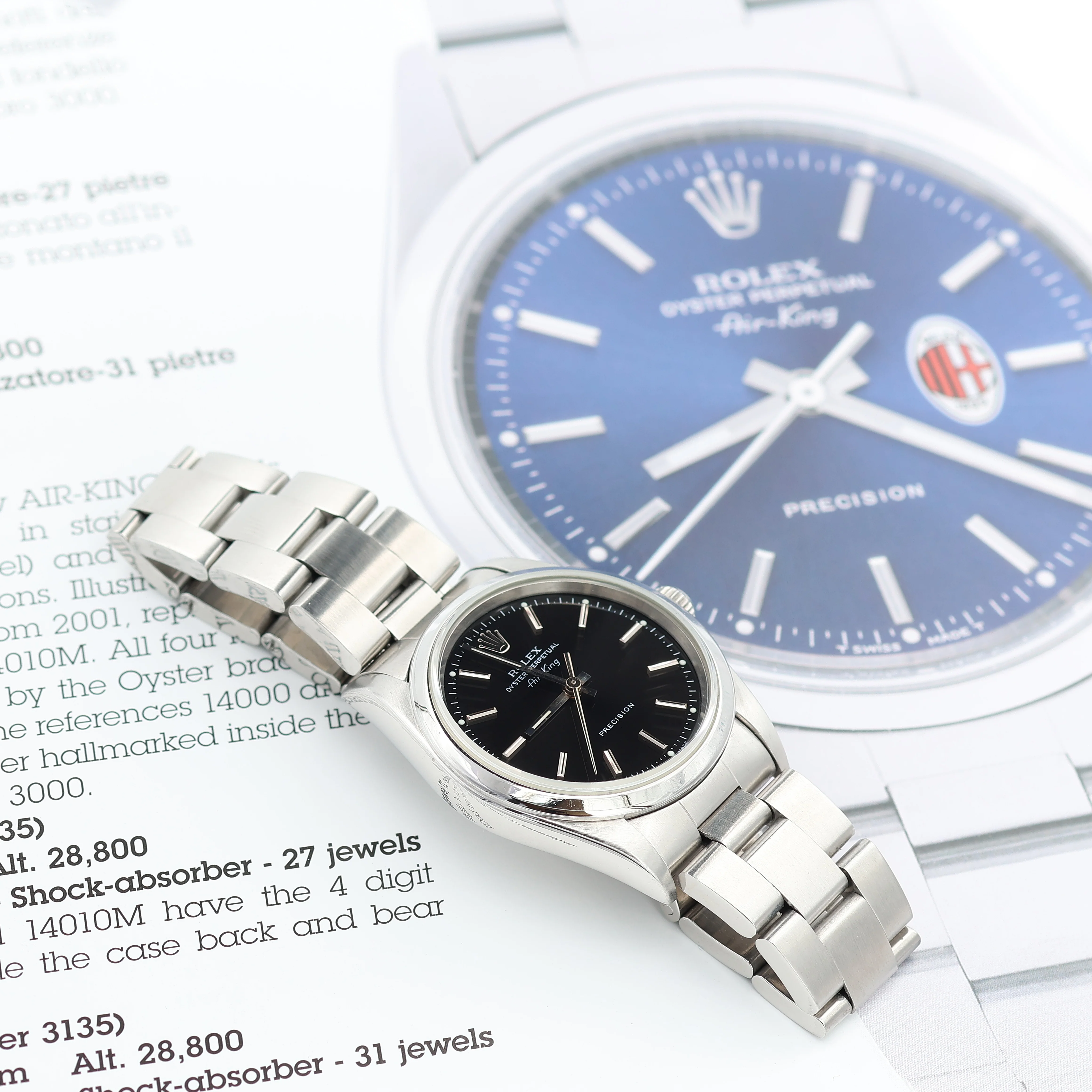 Rolex Air-King ref. 14000 Black Dial - Full Set - Image 6