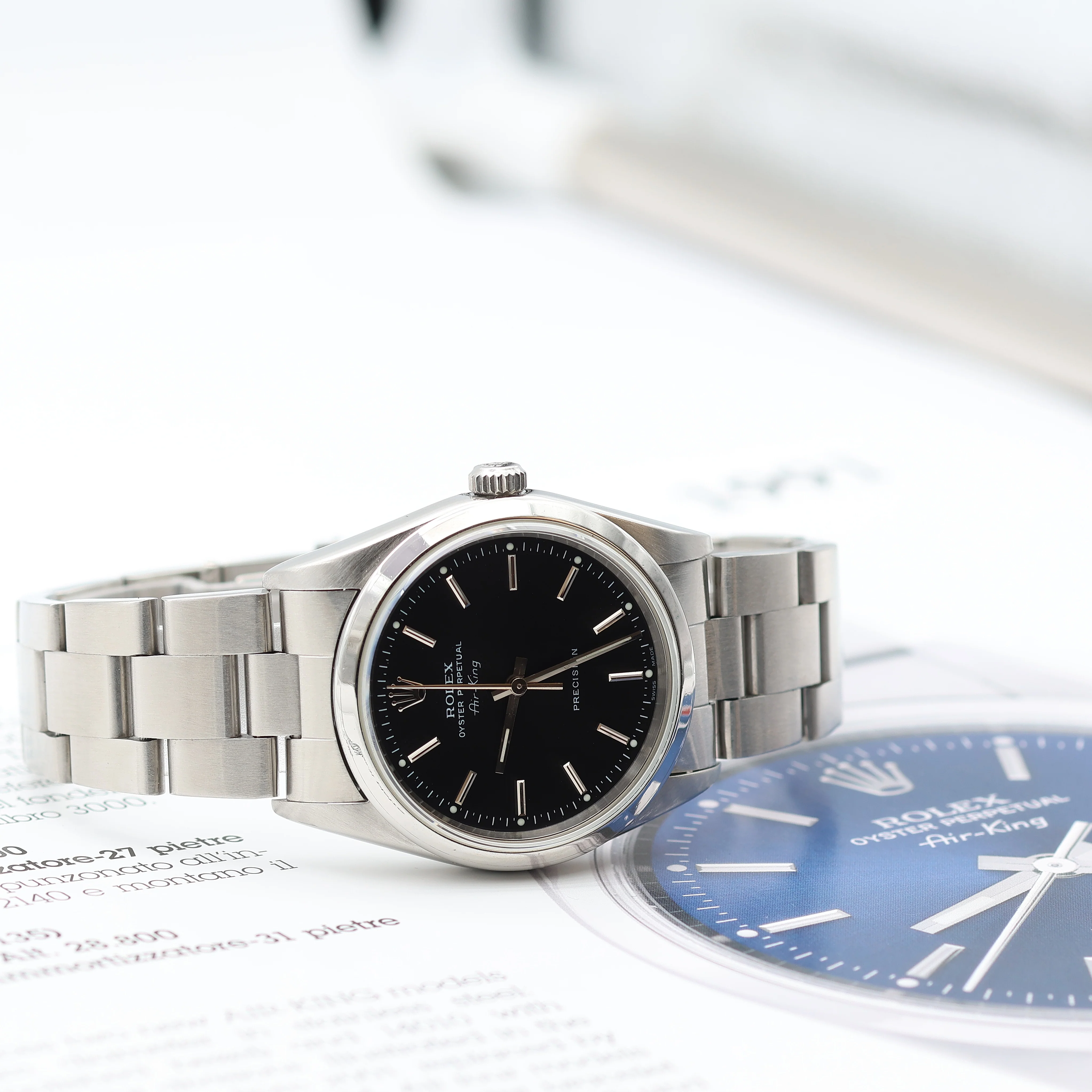 Rolex Air-King ref. 14000 Black Dial - Full Set - Image 8
