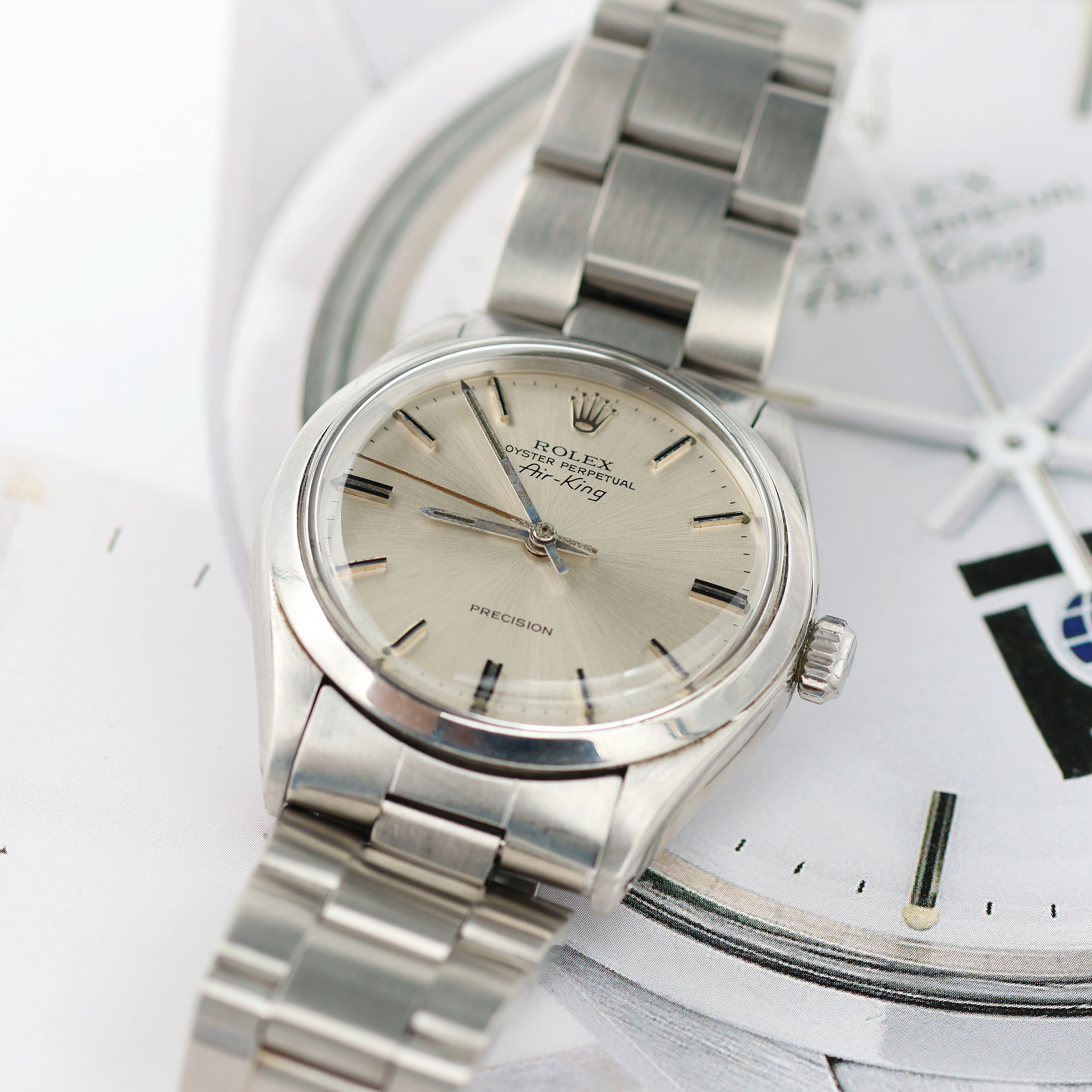 Rolex Air-King ref. 5500 Silver dial VII - Oyster bracelet - Image 3