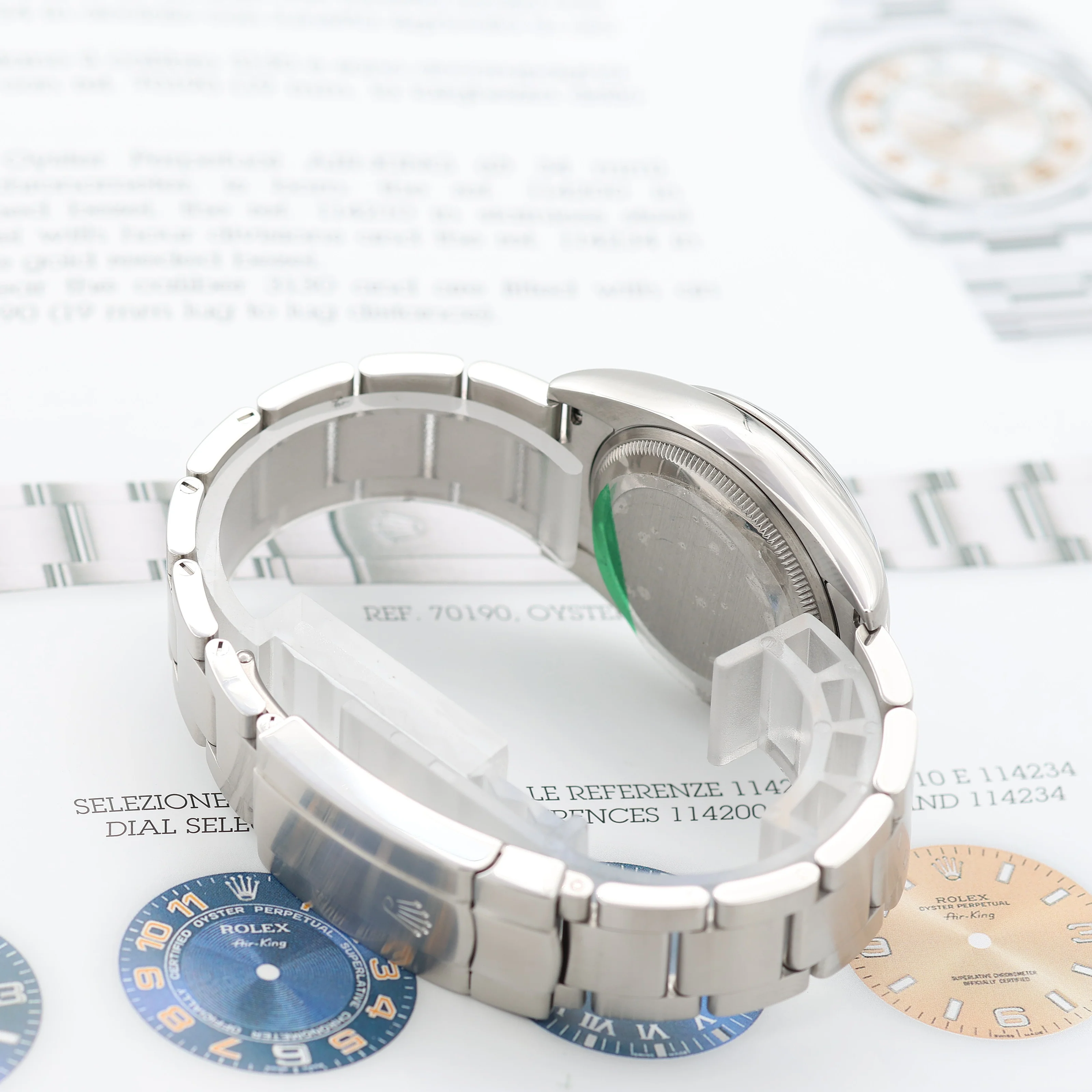 Rolex Oyster Perpetual Airking ref. 114200 Dial Blue 3-6-9 - Full Set - Image 10