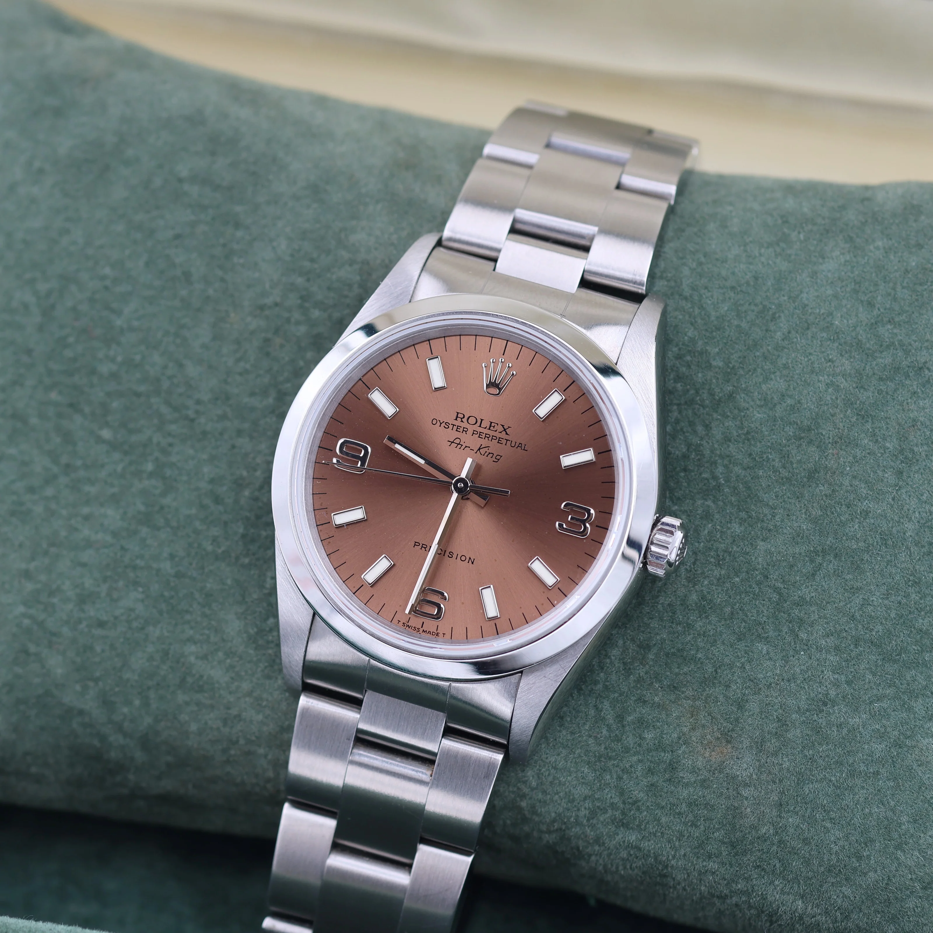 Rolex Airking ref. 14000 - Salmon Dial 3-6-9 - Full Set - Image 3