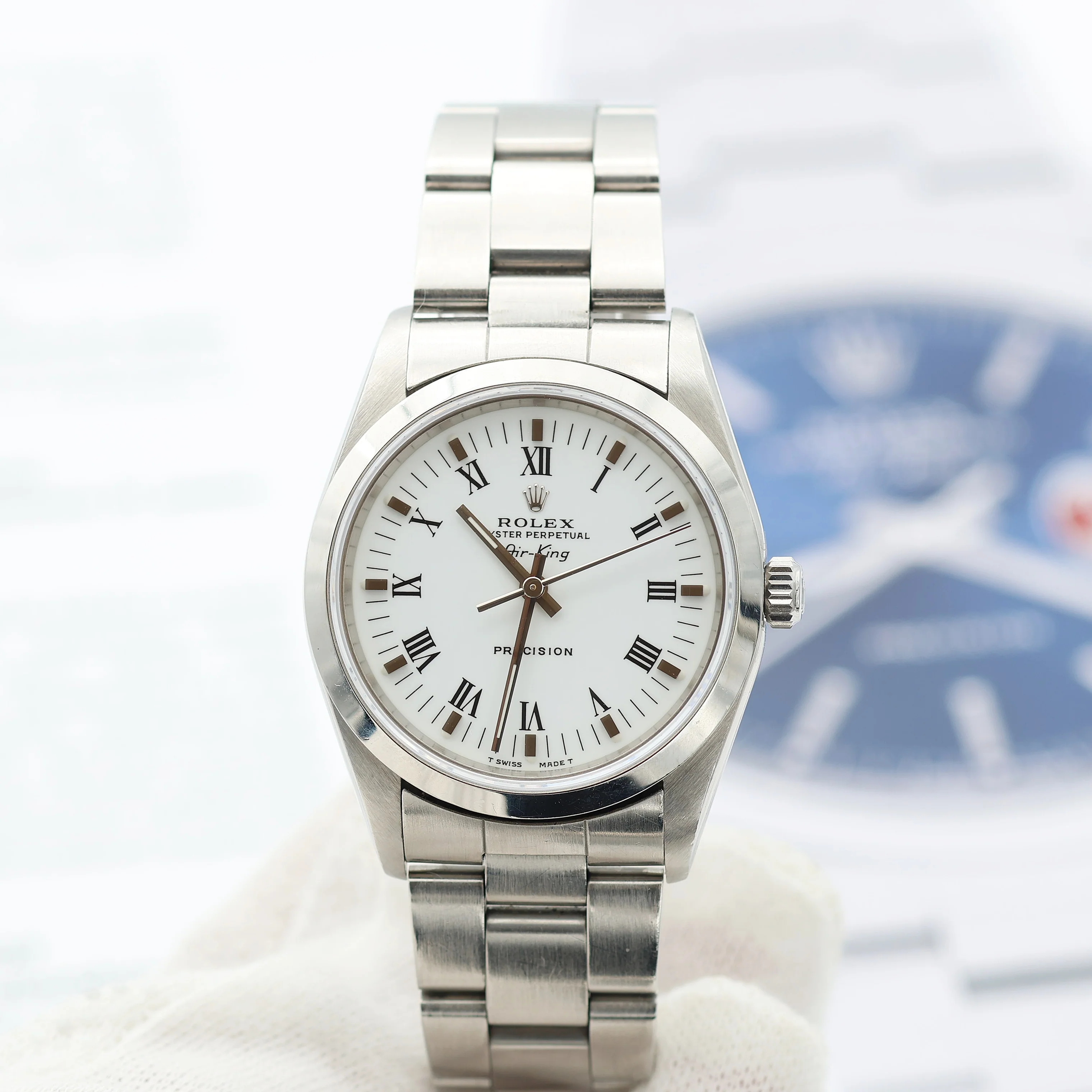 Rolex Air-King ref. 14000 - White Roman Dial - Image 6