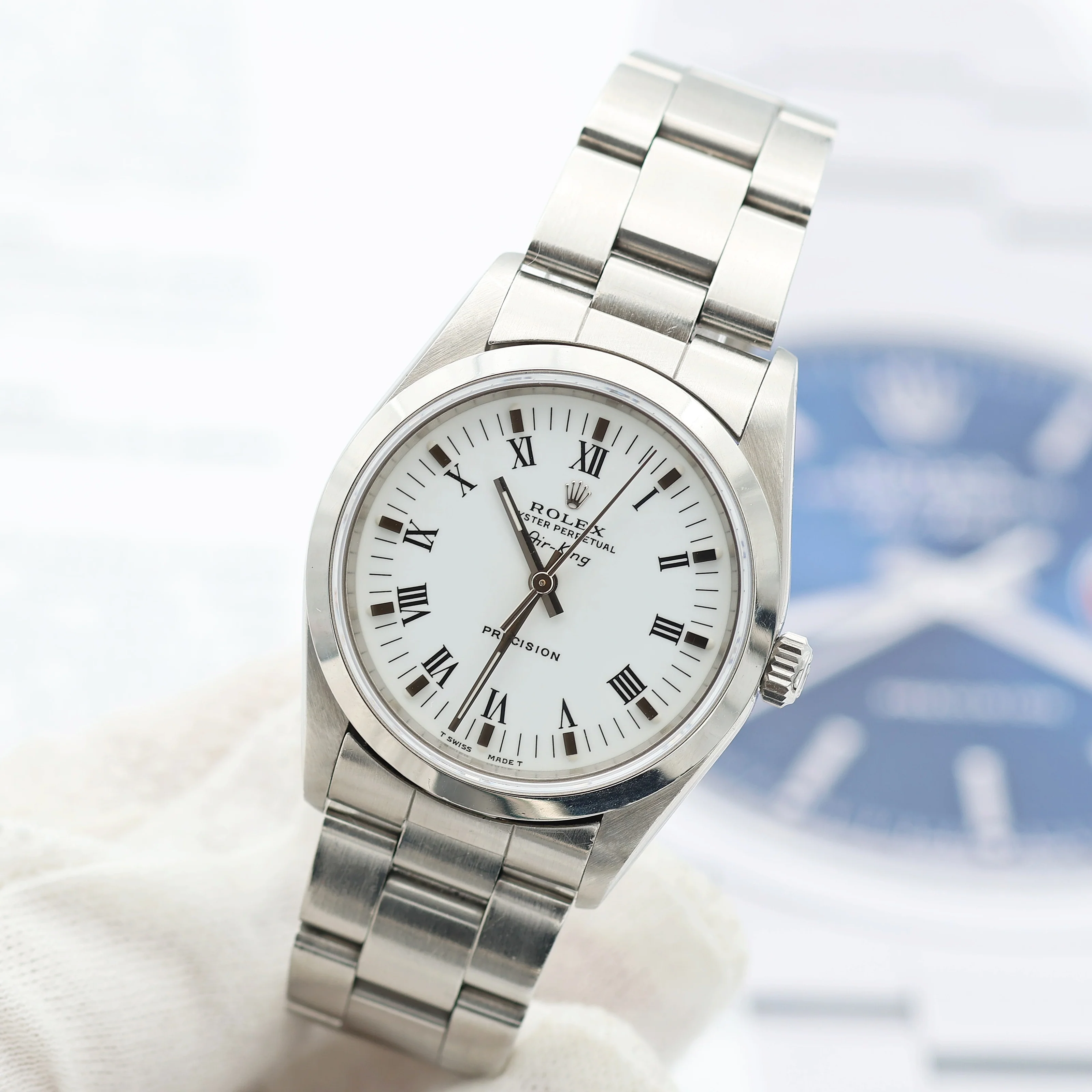 Rolex Air-King ref. 14000 - White Roman Dial - Image 7