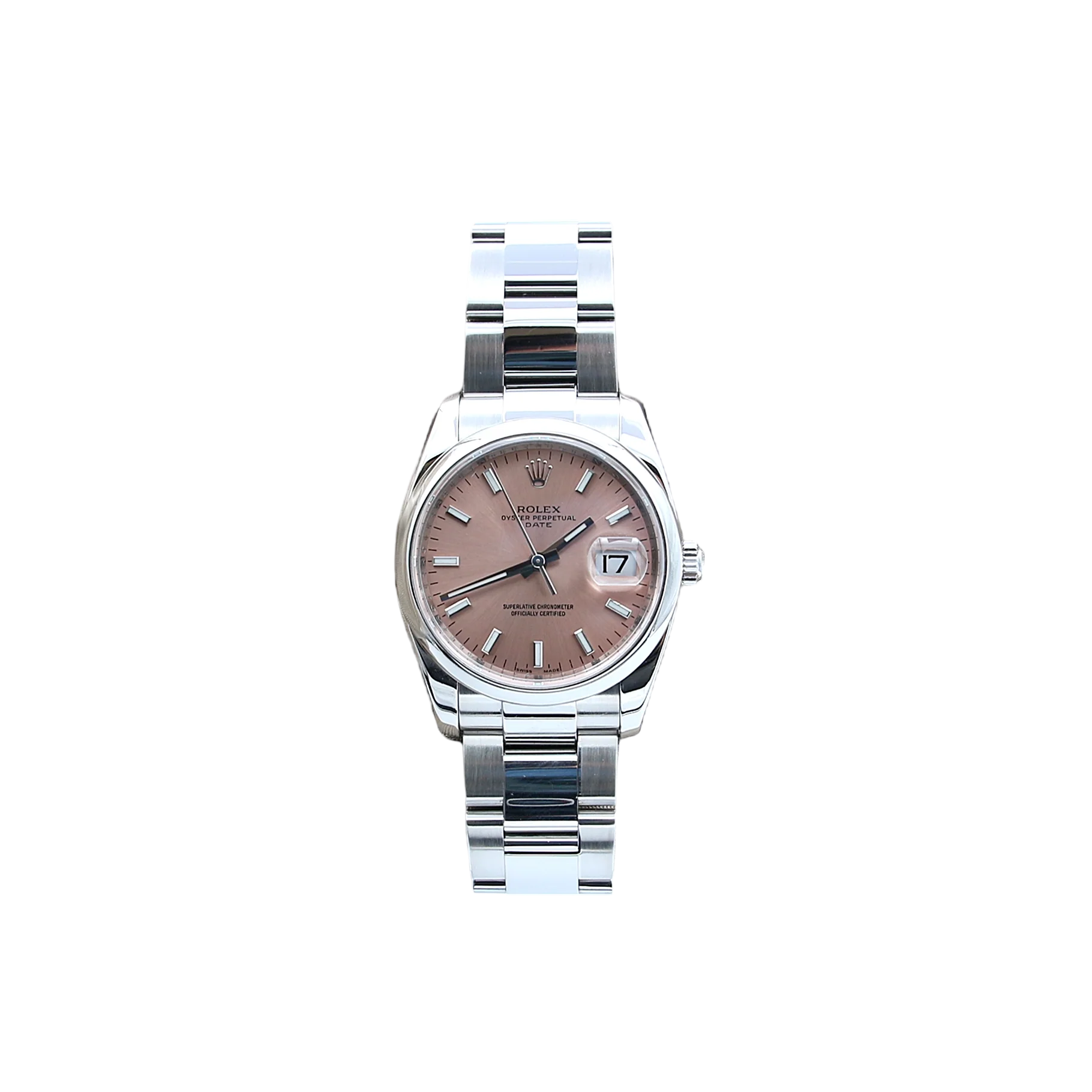 Rolex Date ref. 115200 Salmon Dial Oyster Bracelet - Image 3