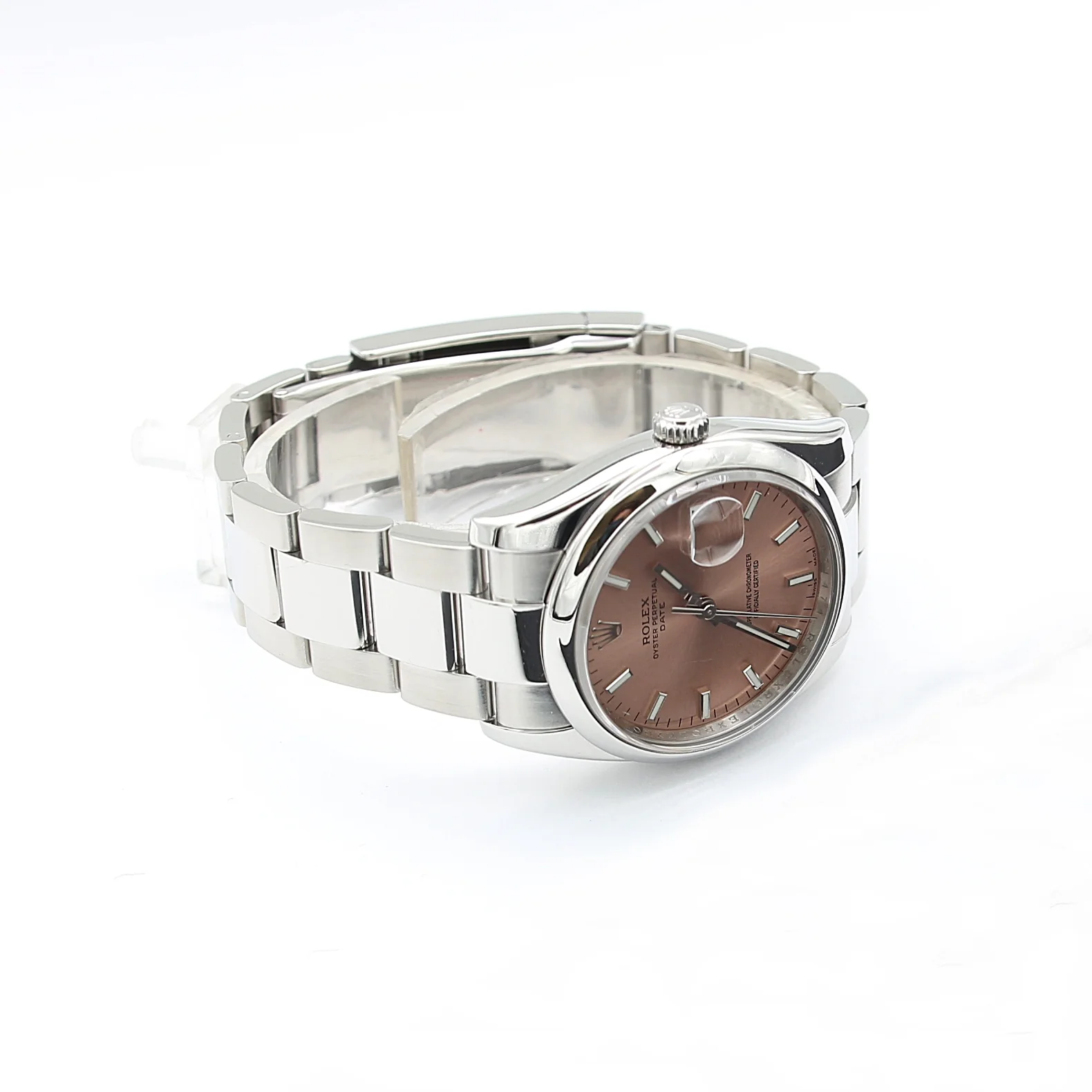 Rolex Date ref. 115200 Salmon Dial Oyster Bracelet - Image 6