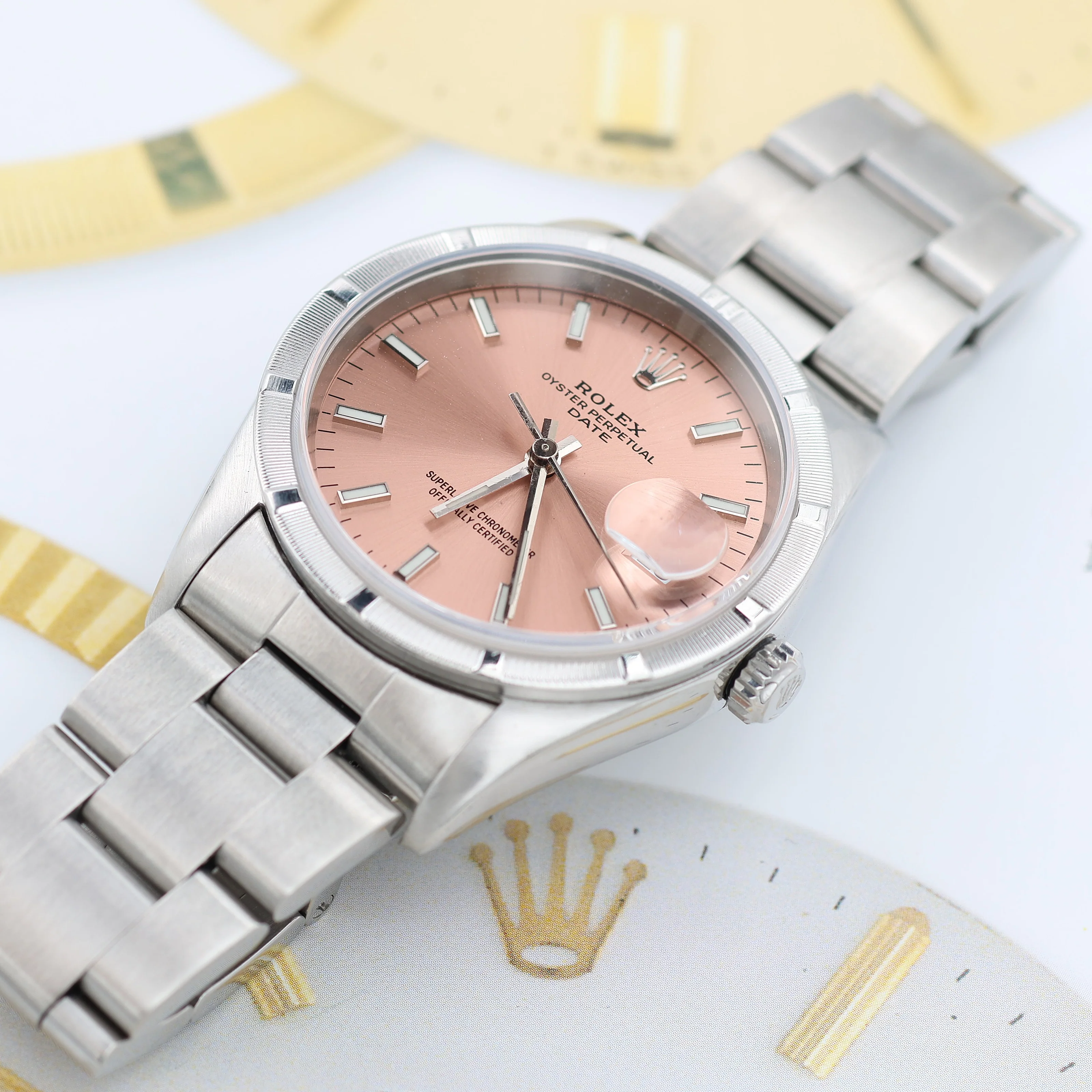 Rolex Date ref. 15210 - Salmon Dial - Oyster Bracelet - Image 2