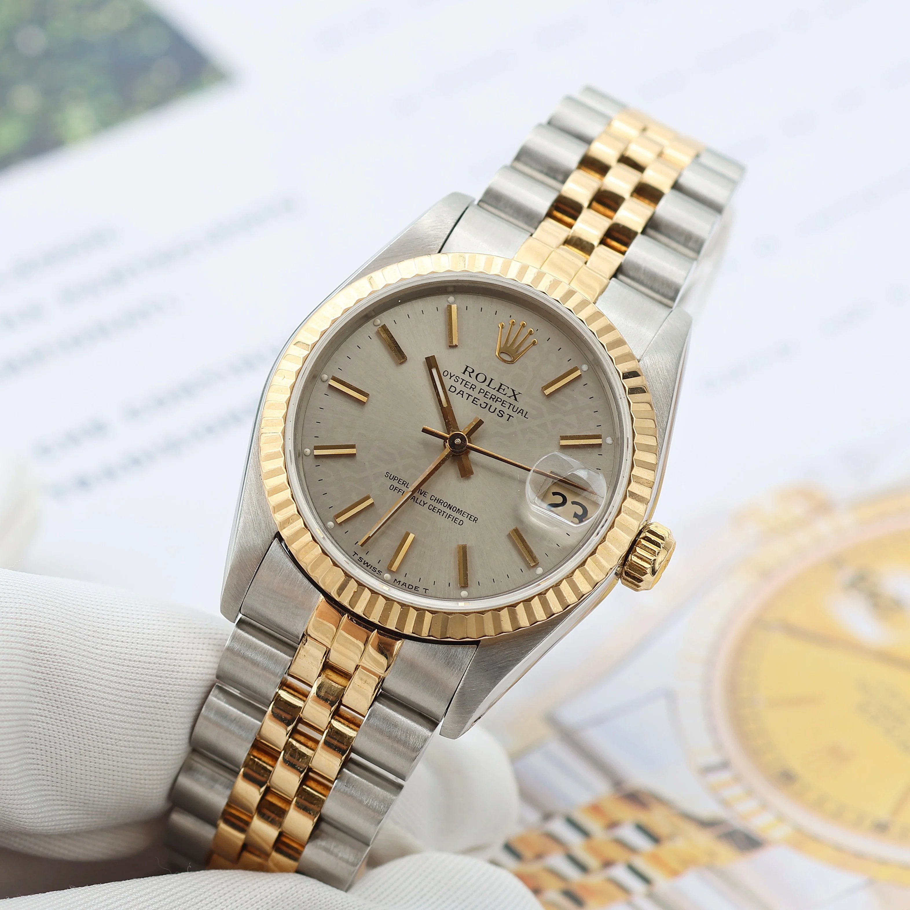 Rolex Datejust 31 Mid-Size ref. 68273 - Grey Millennary Dial - Full Set - Image 8