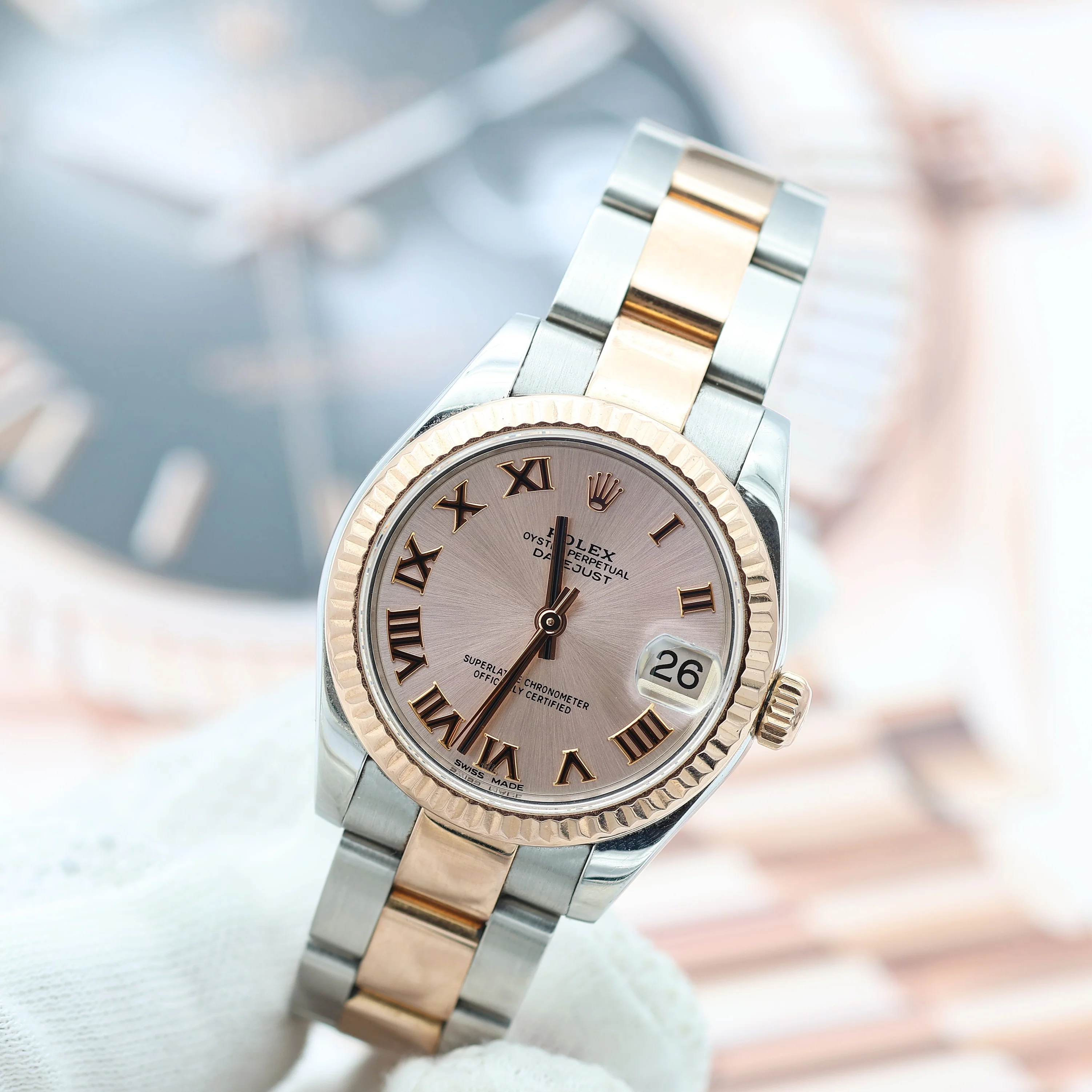 Rolex Datejust 31 ref. 178271 Sundust Roman Dial - Oyster - Full Set