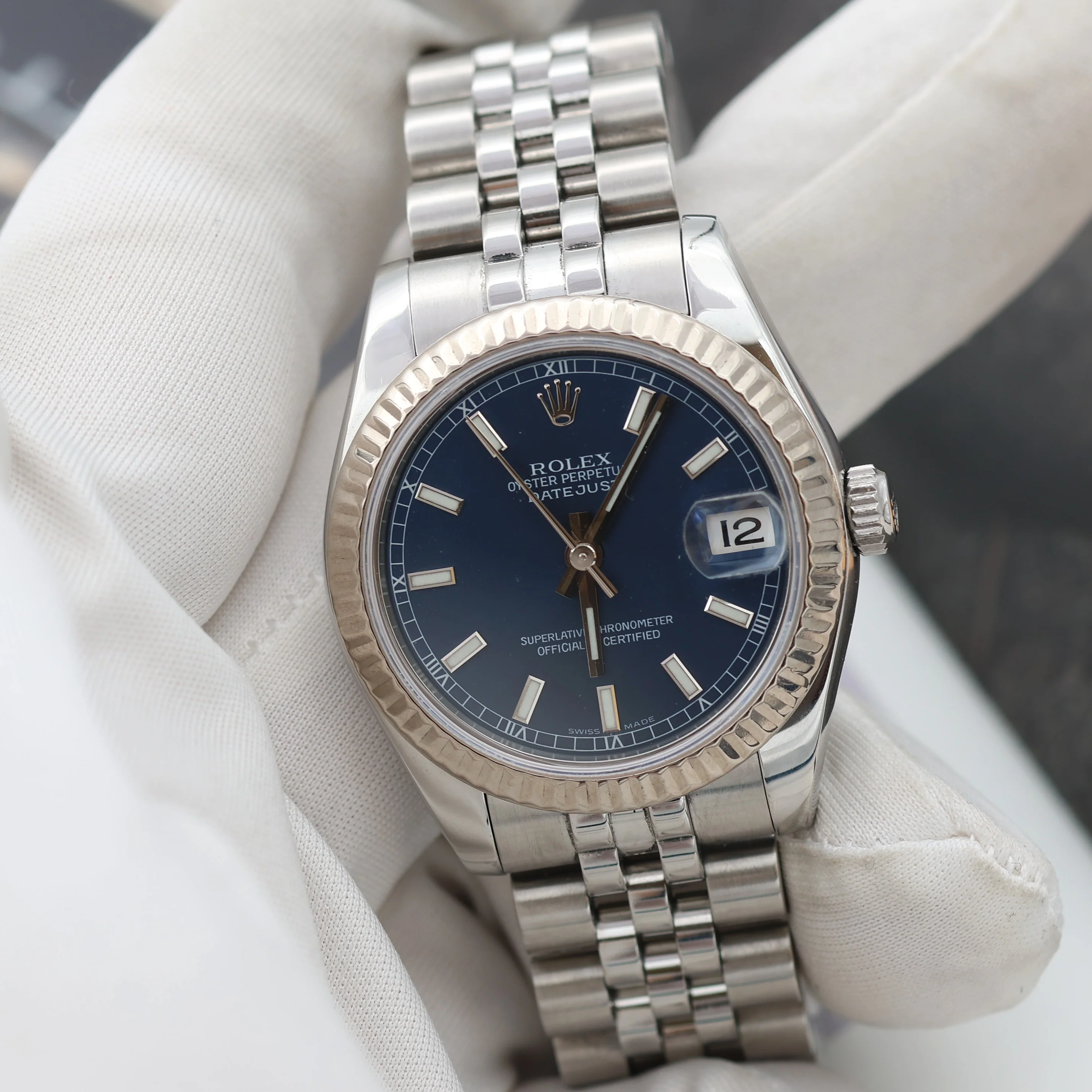 Rolex Datejust 31 ref. 178274 Blue dial Jubilee - Full Set
