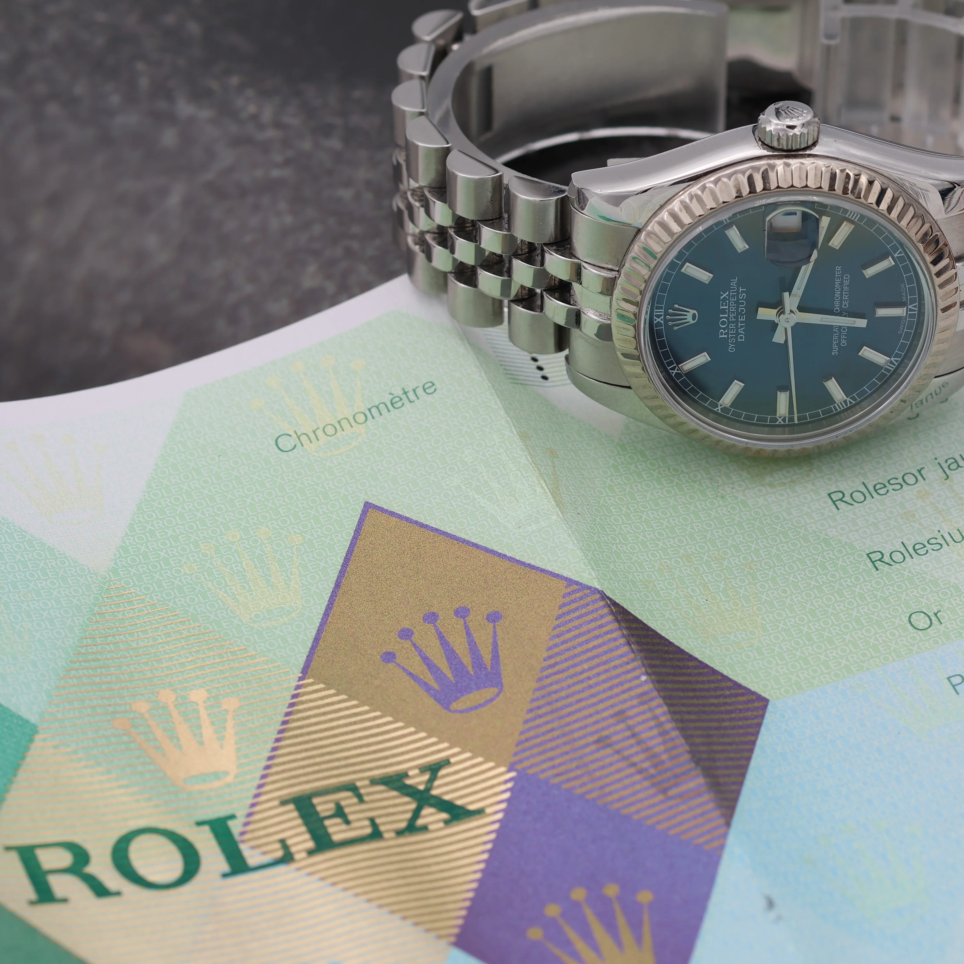 Rolex Datejust 31 ref. 178274 Blue dial Jubilee - Full Set - Image 3