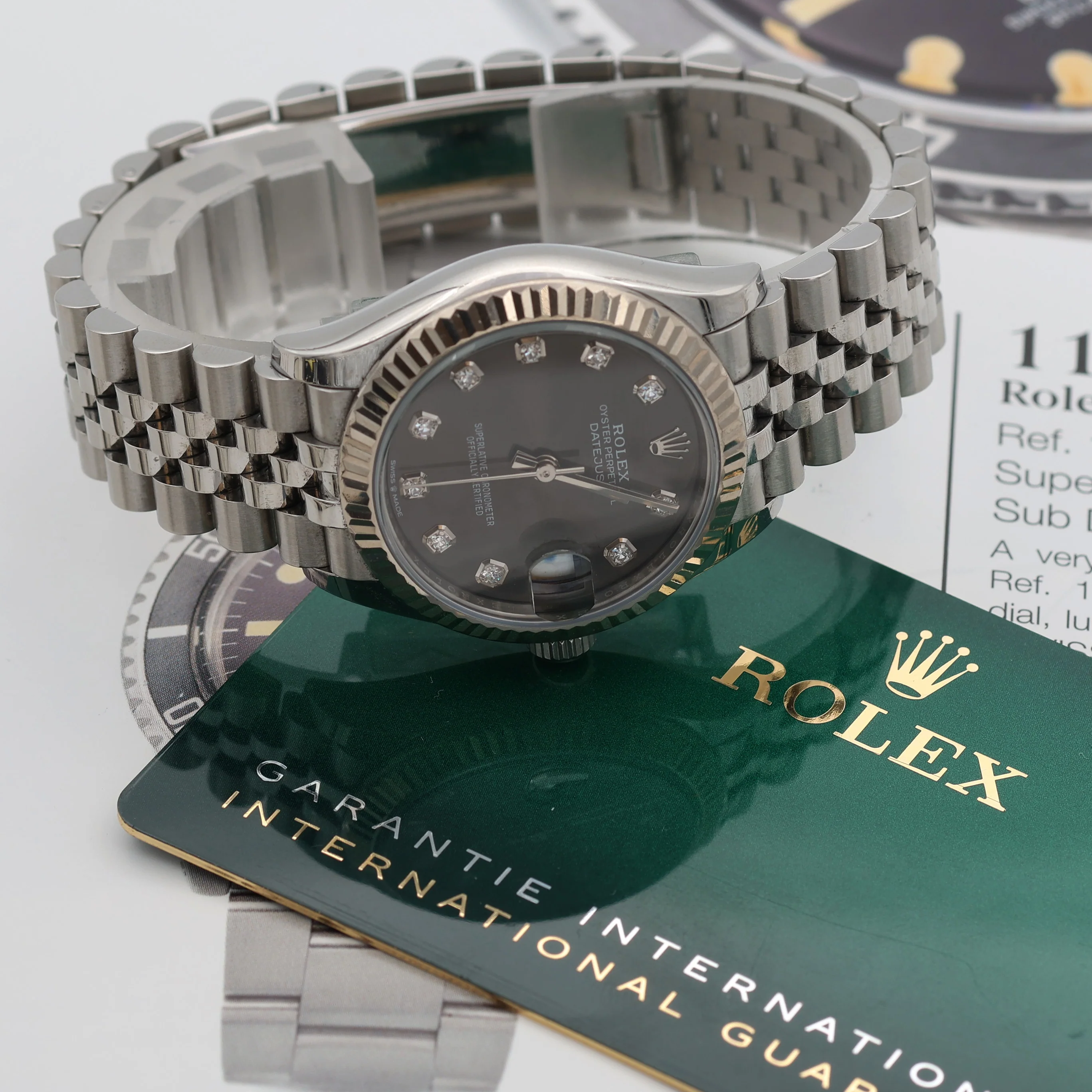 Rolex Datejust 31mm ref. 278274 Black/Grey Diamonds Dial - Jubilee Bracelet - Full Set - Image 11