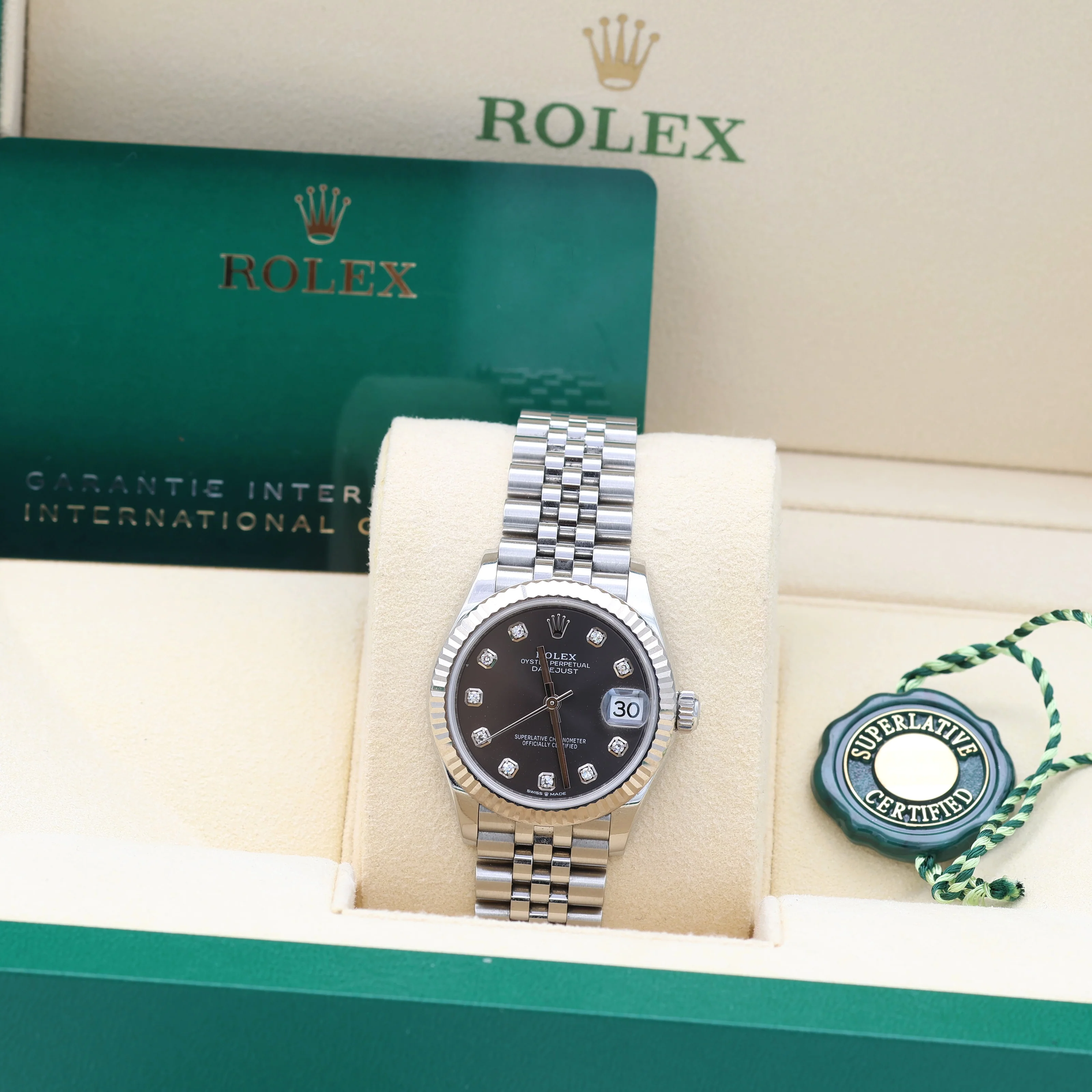 Rolex Datejust 31mm ref. 278274 Black/Grey Diamonds Dial - Jubilee Bracelet - Full Set - Image 2