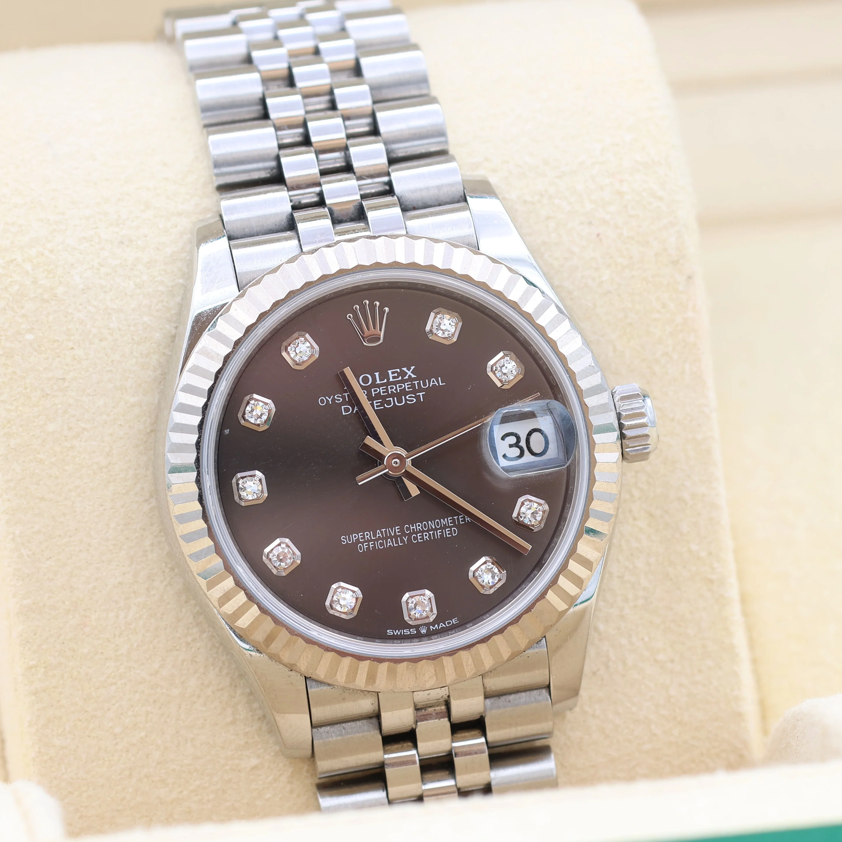Rolex Datejust 31mm ref. 278274 Black/Grey Diamonds Dial - Jubilee Bracelet - Full Set - Image 4