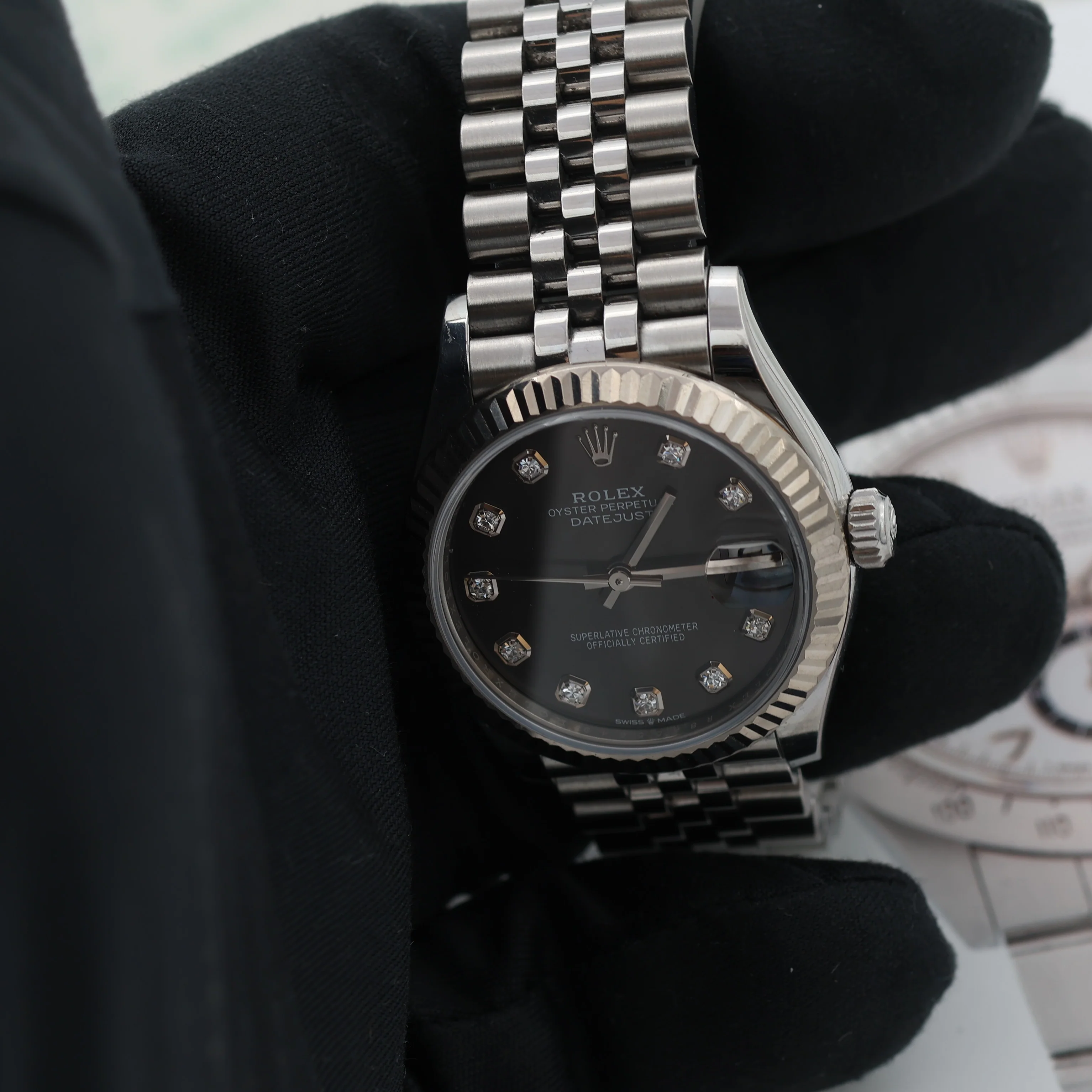 Rolex Datejust 31mm ref. 278274 Black/Grey Diamonds Dial - Jubilee Bracelet - Full Set - Image 6