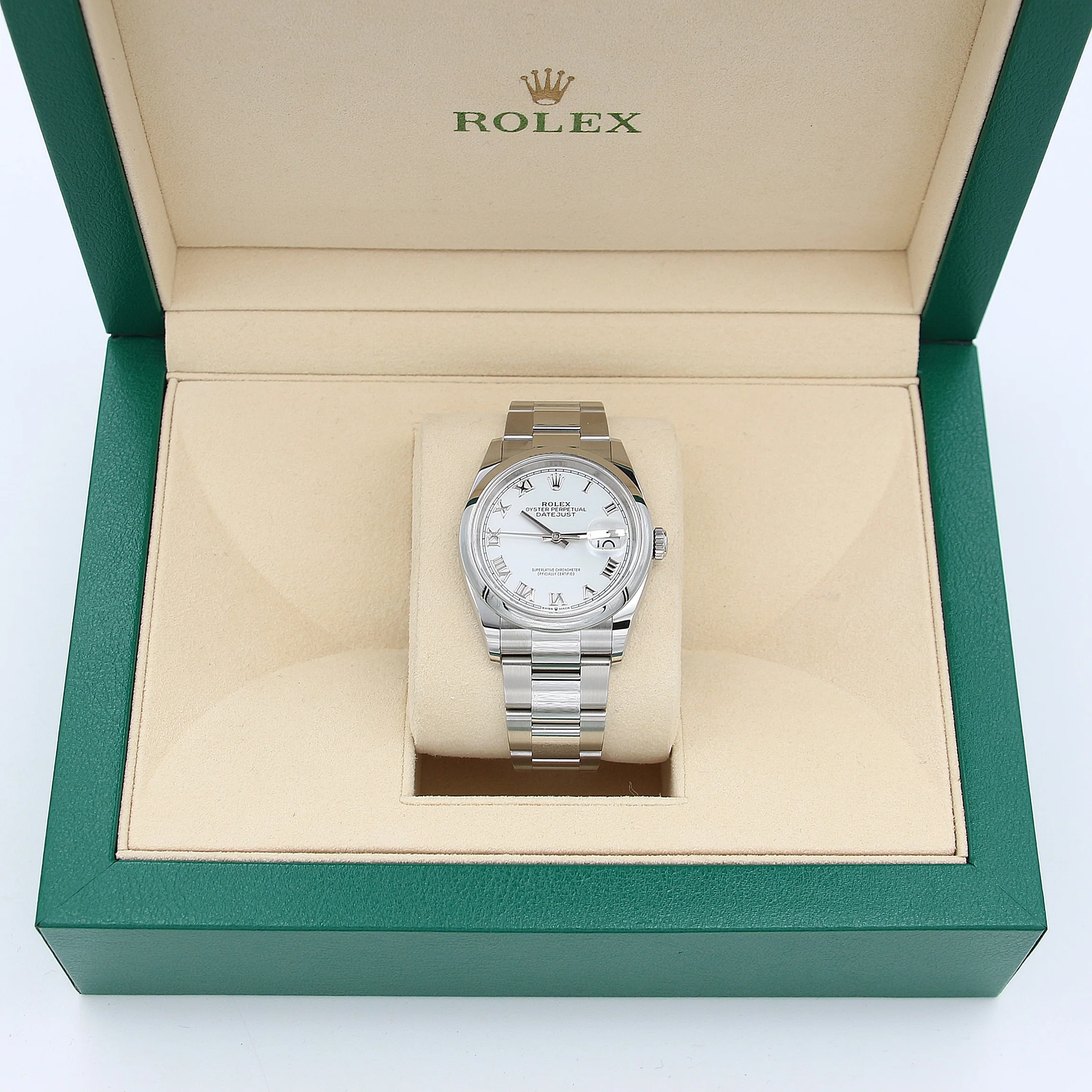 Rolex Datejust 36 126200 White Roman Dial Oyster bracelet with Card - Image 2