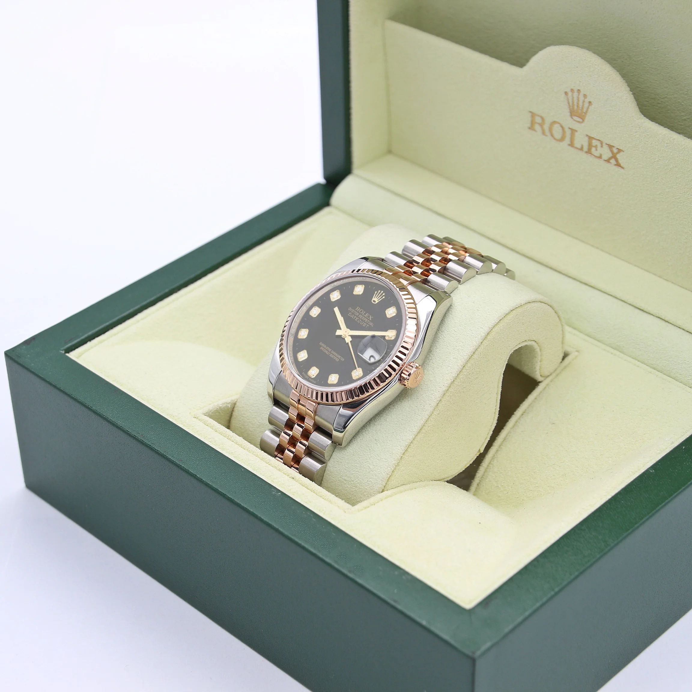 Rolex Datejust 36 ref. 116231 Black Diamonds Dial - Steel/Rose Gold Jubilee - Full Set - Image 2