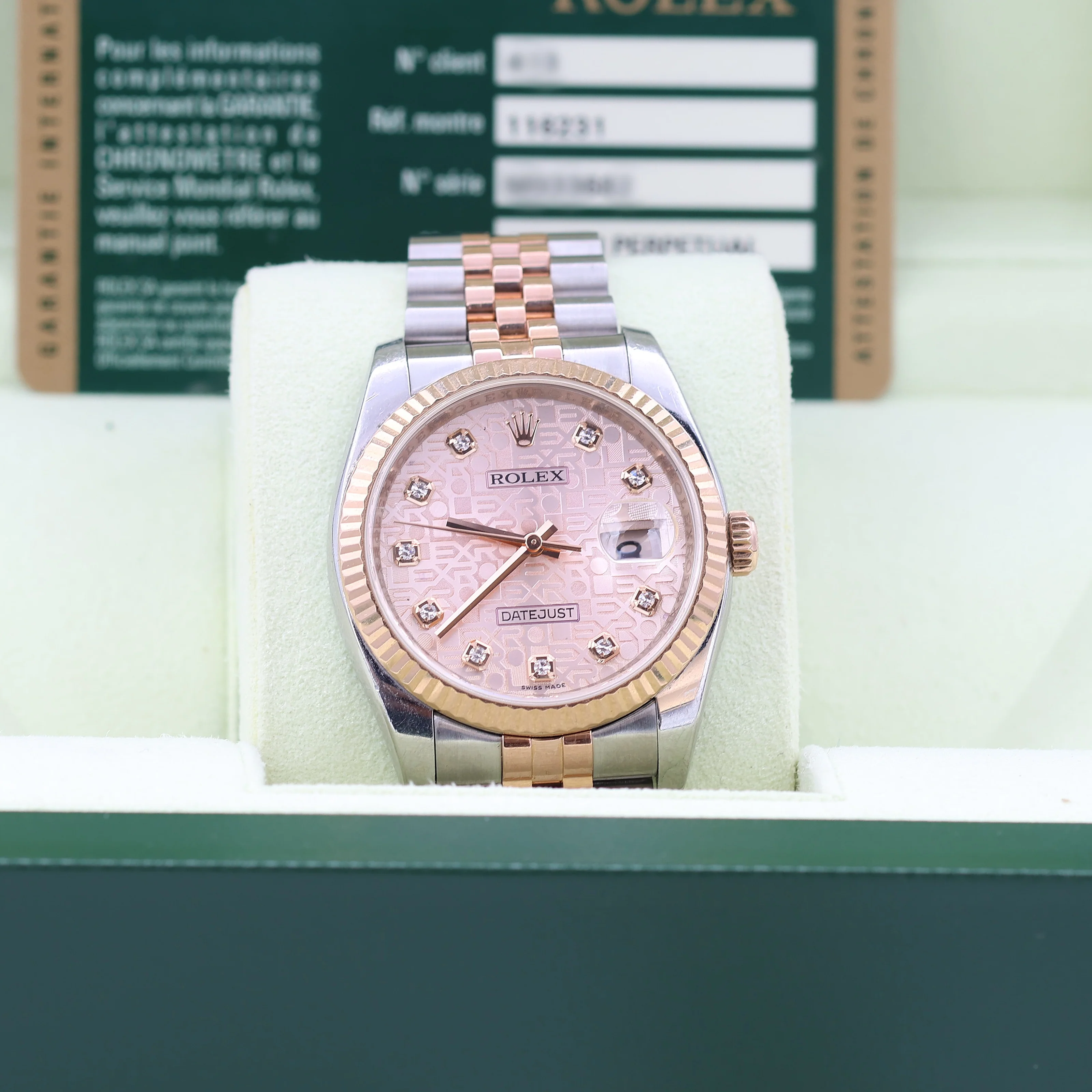 Rolex Datejust 36 ref. 116231 Sundust Millennary Diamonds Dial - Jubilee - Full Set - Image 2