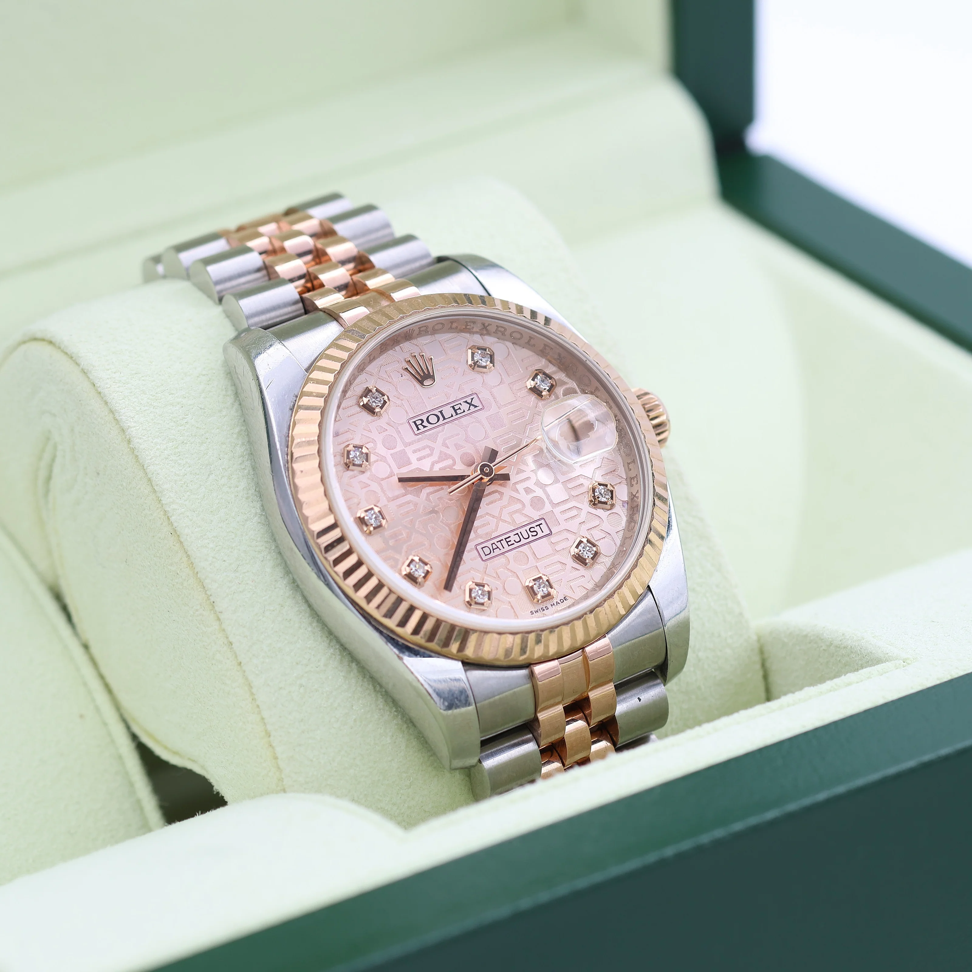 Rolex Datejust 36 ref. 116231 Sundust Millennary Diamonds Dial - Jubilee - Full Set - Image 3