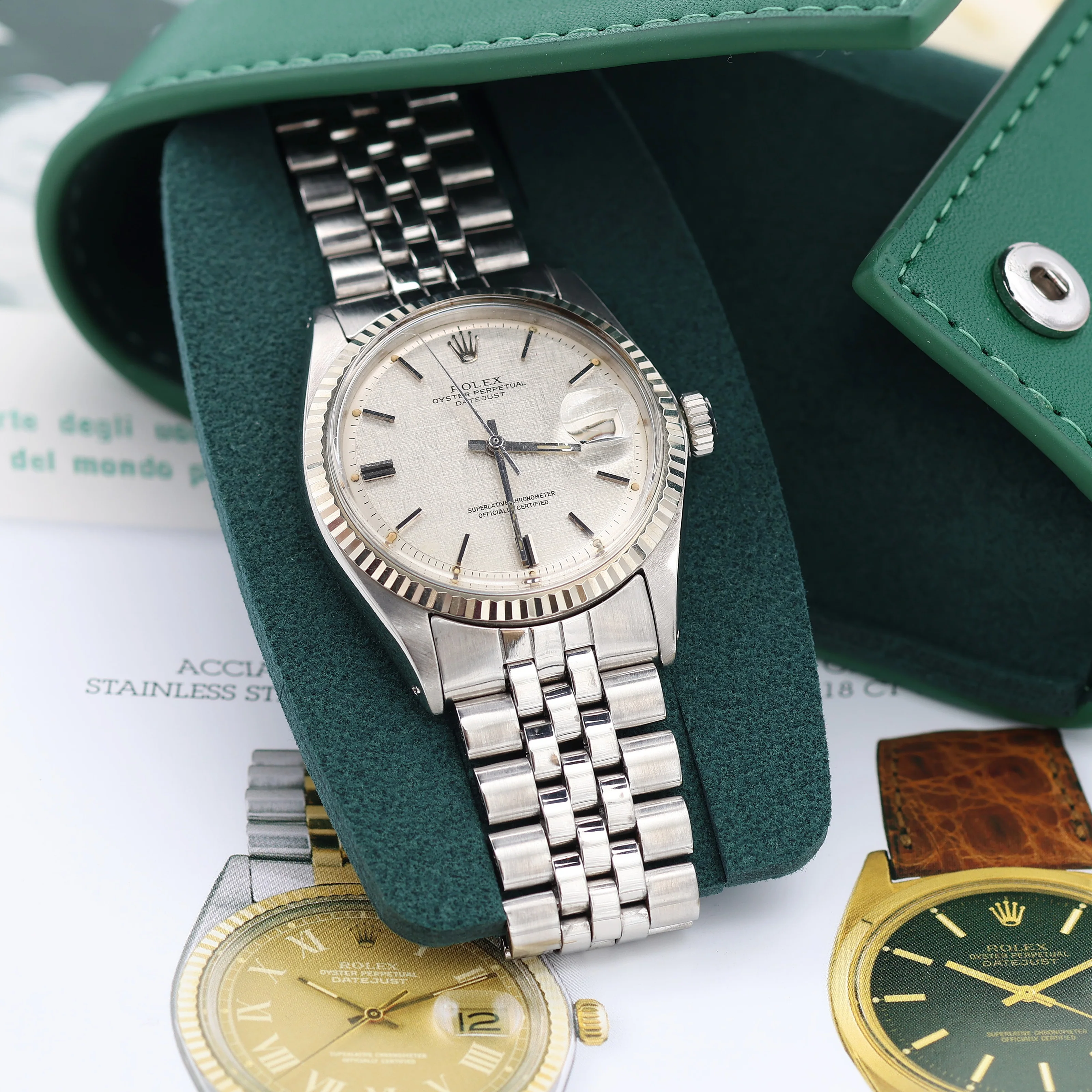 Rolex Datejust 36 ref. 1601 White Gold Bezel - Linen Dial - Jubilee Bracelet - Image 2