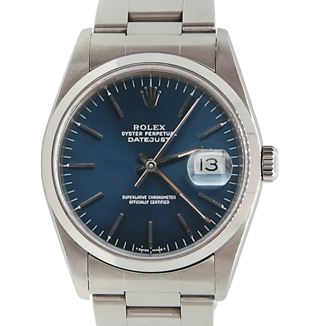 Rolex Datejust 36 ref. 16200 Blue Soleil Dial (II) Oyster Bracelet - Full Set - Image 4