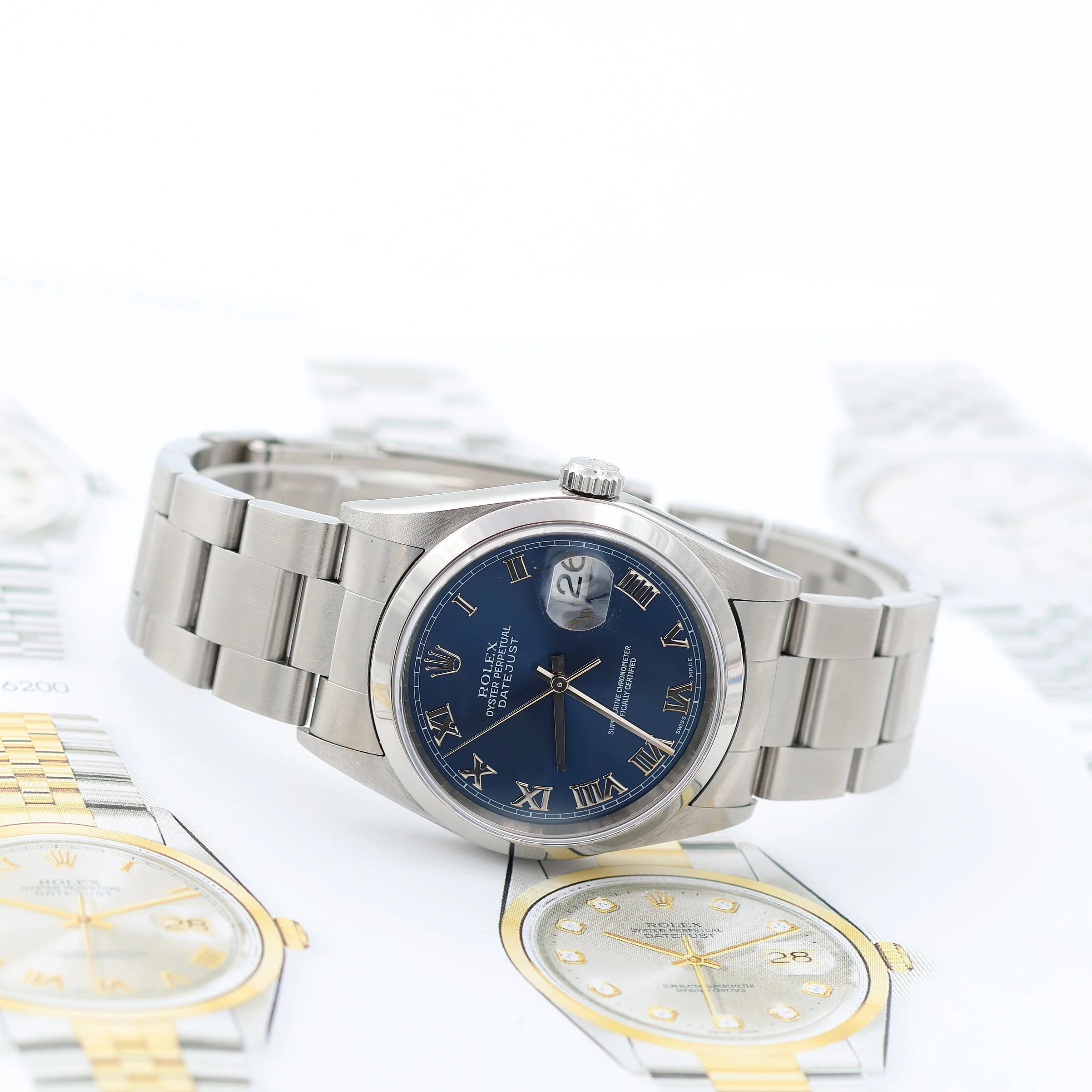 Rolex Datejust 36 ref. 16200 Blue Roman Dial - Oyster - Full Set - Image 14