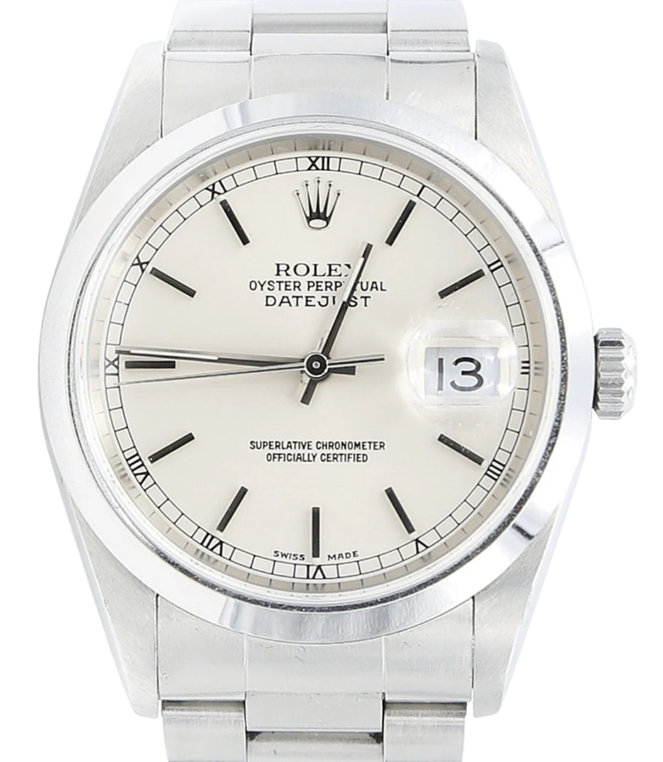 Rolex Datejust 36 ref. 16200 Silver Dial Oyster Bracelet - Full Set