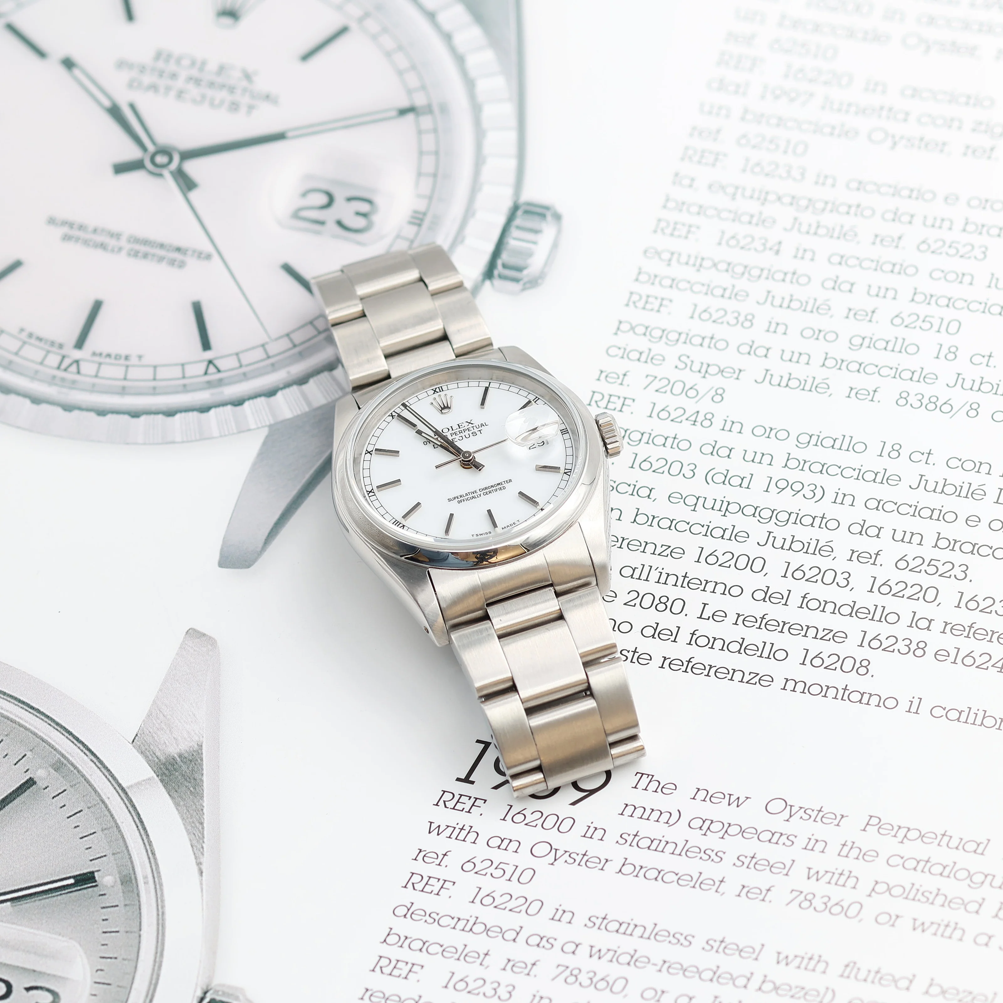 Rolex Datejust 36 ref. 16200 - White Dial - Oyster Bracelet - Image 5