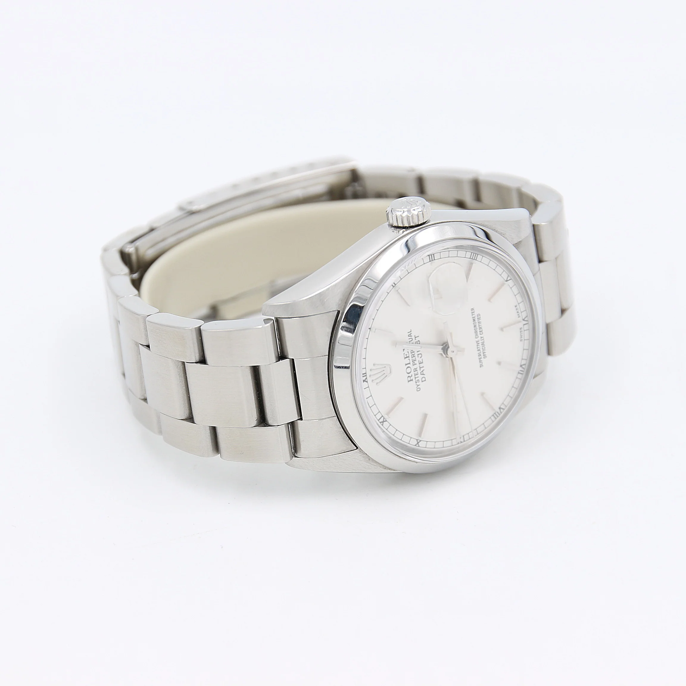 Rolex Datejust 36 ref. 16200 - White Small Roman Dial Oyster Bracelet - Full Set - Image 3