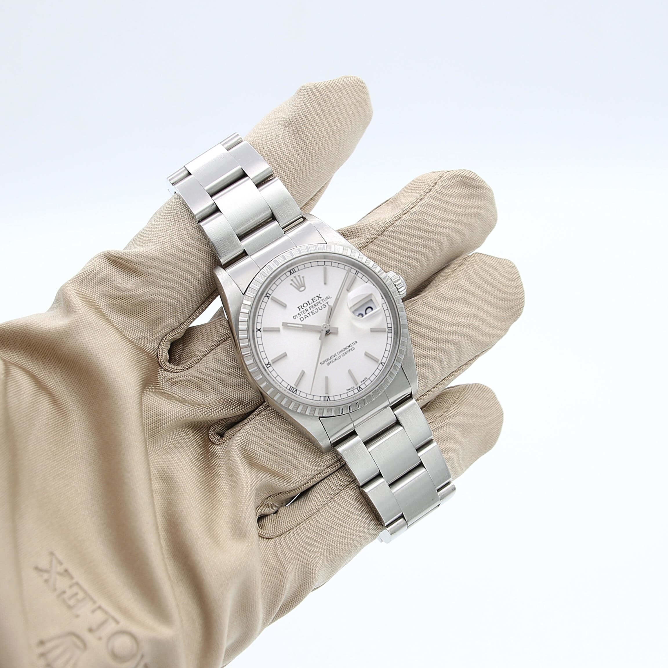 Rolex Datejust 36 ref. 16220 Silver Dial (circle hours dial) Oyster Bracelet - Image 3