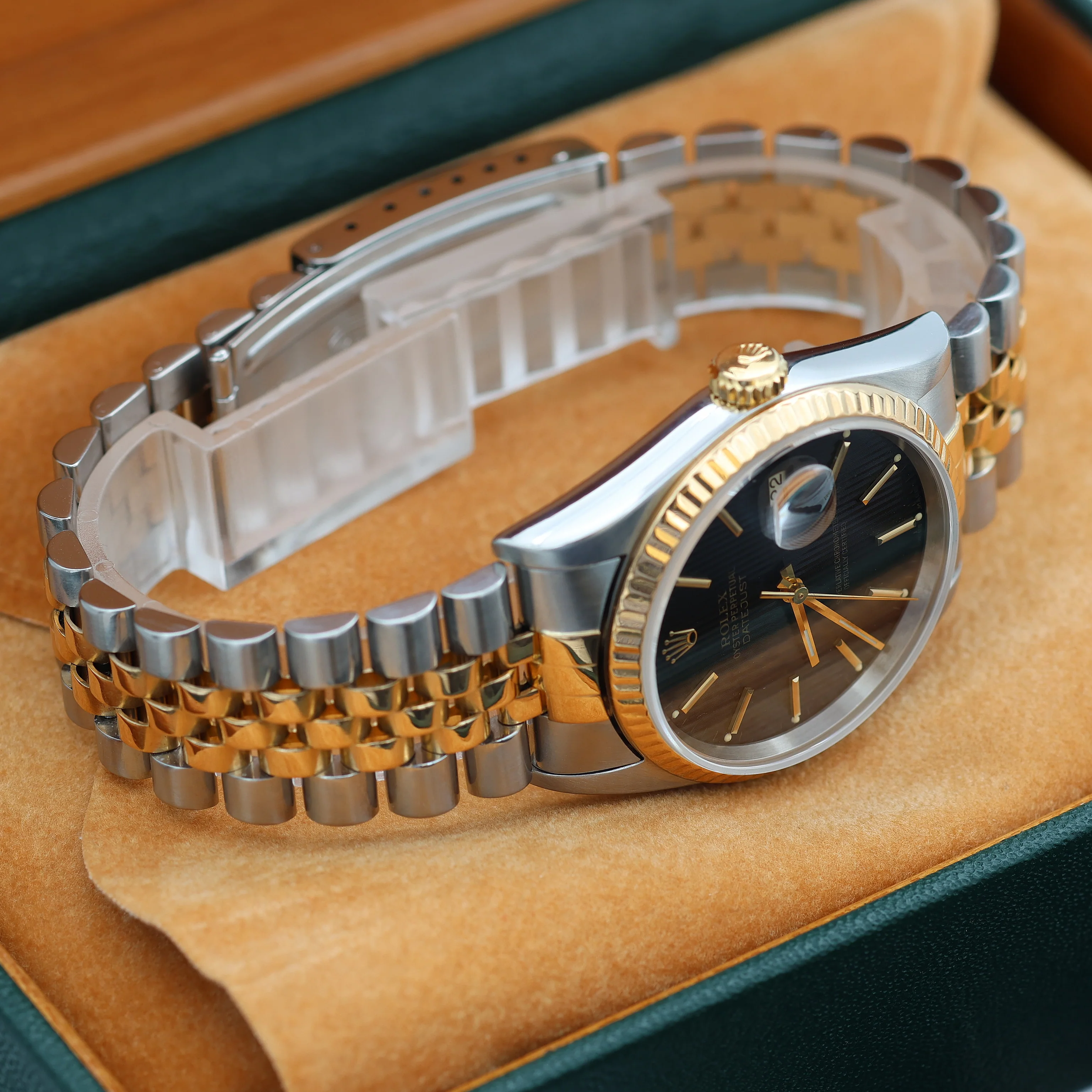 Rolex Datejust 36 ref. 16233 Black Tapestry dial - Jubilee Bracelet - Full Set - Image 4