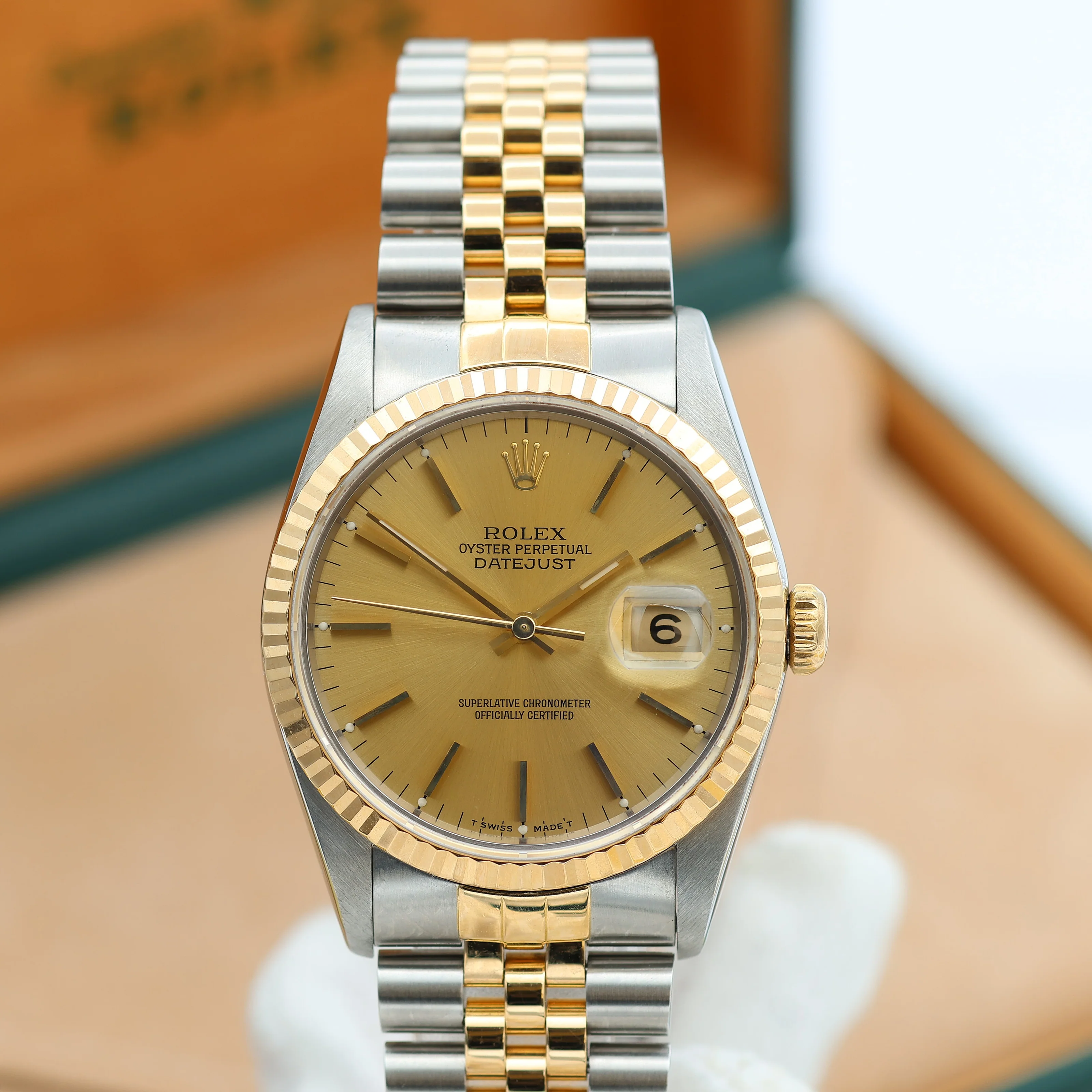 Rolex Datejust 36 ref. 16233 Champagne dial - Jubilee Bracelet - Image 4