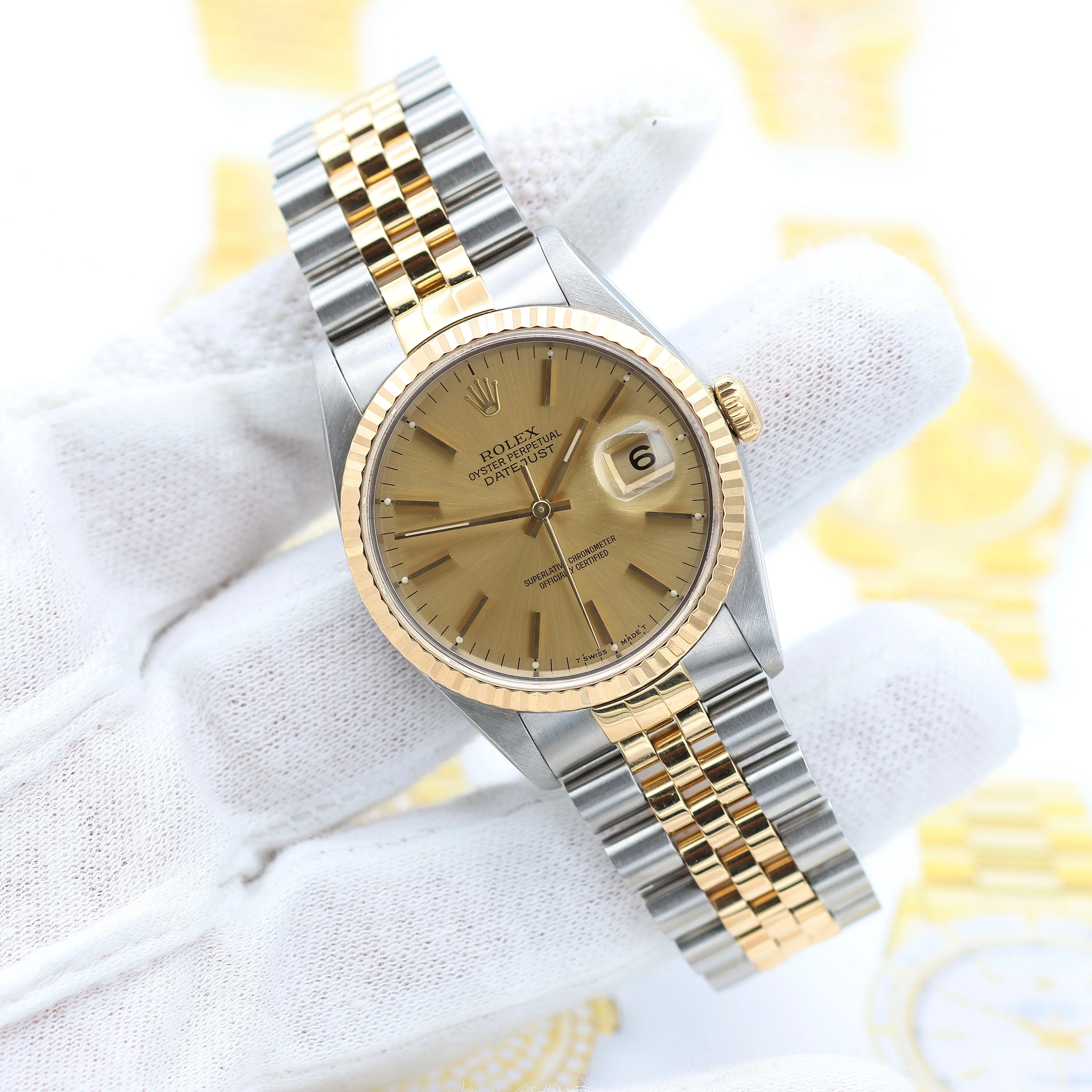 Rolex Datejust 36 ref. 16233 Champagne dial - Jubilee Bracelet - Image 5