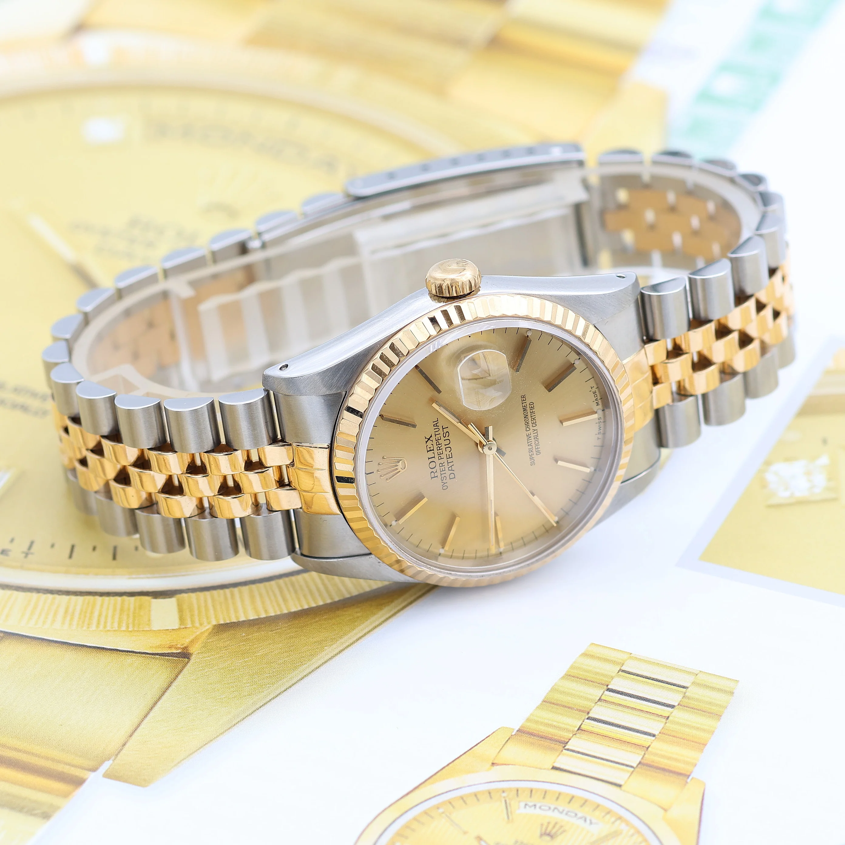 Rolex Datejust 36 ref. 16233 Champagne dial - Jubilee Bracelet - Image 8