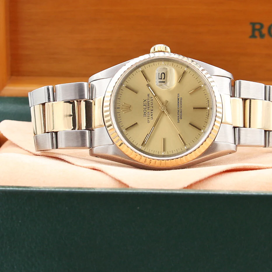 Rolex Datejust 36 ref. 16233 Champagne dial - Oyster Bracelet - Full Set - Image 2