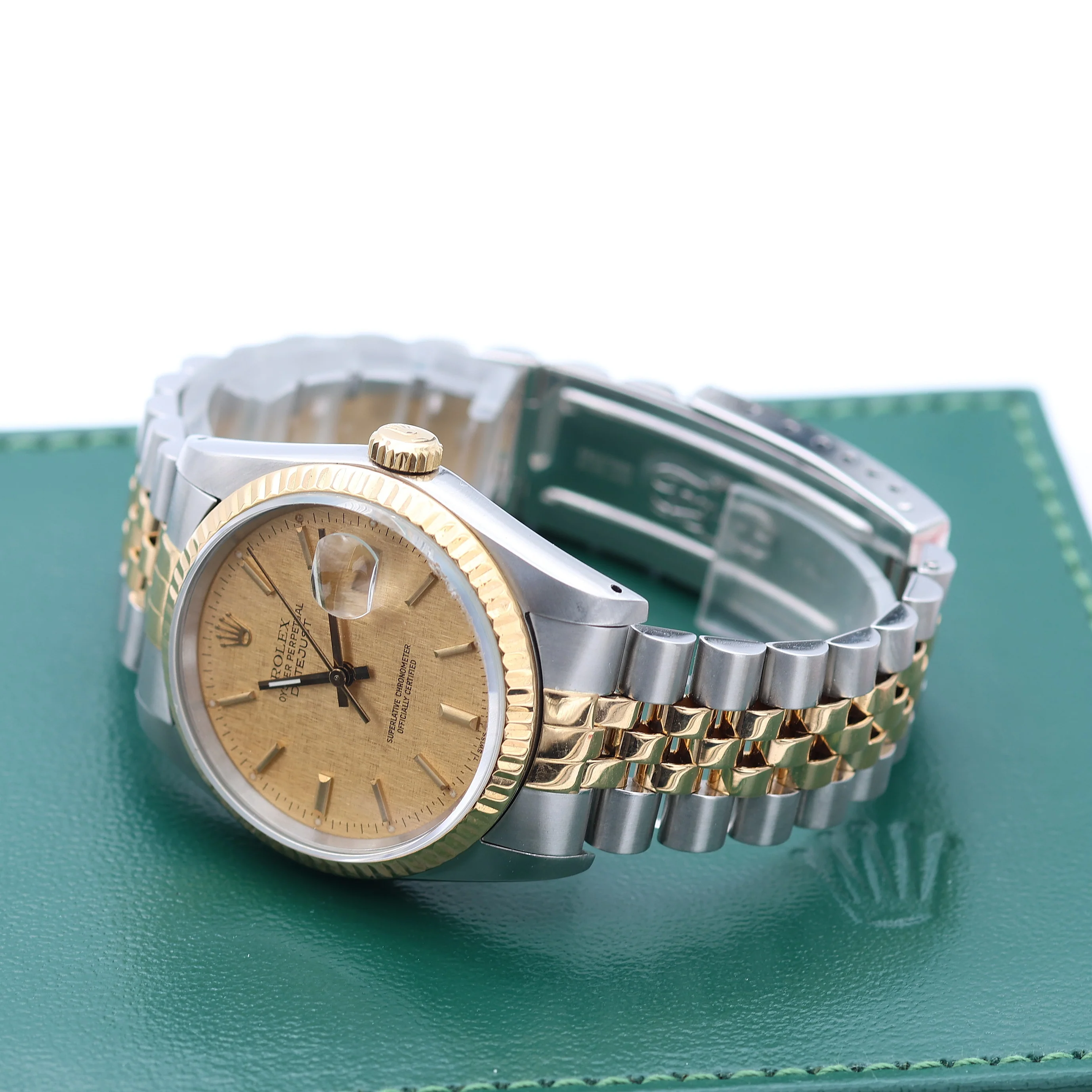 Rolex Datejust 36 ref. 16233 Champagne Linen dial - Jubilee Bracelet - Image 3